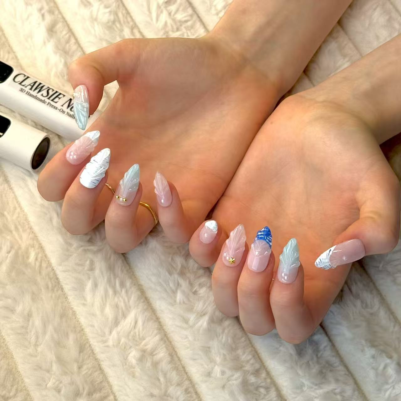 AQUA | Press - on Nails by CLAWSIE Nails