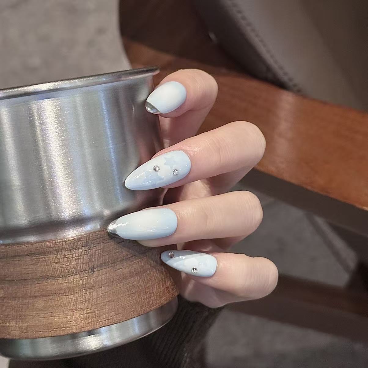 Arctic Ocean | 3D Handmade Reusable Press - on Nails | CLAWSIE Nails