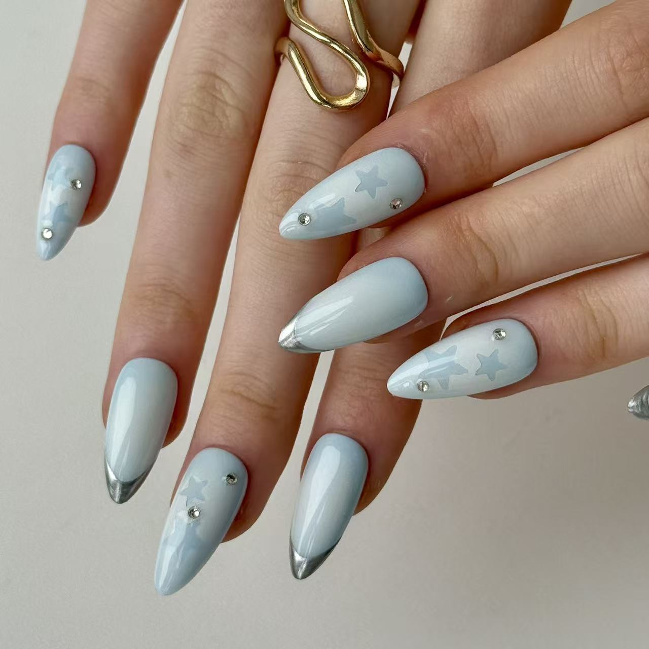 Arctic Ocean | 3D Handmade Reusable Press - on Nails | CLAWSIE Nails