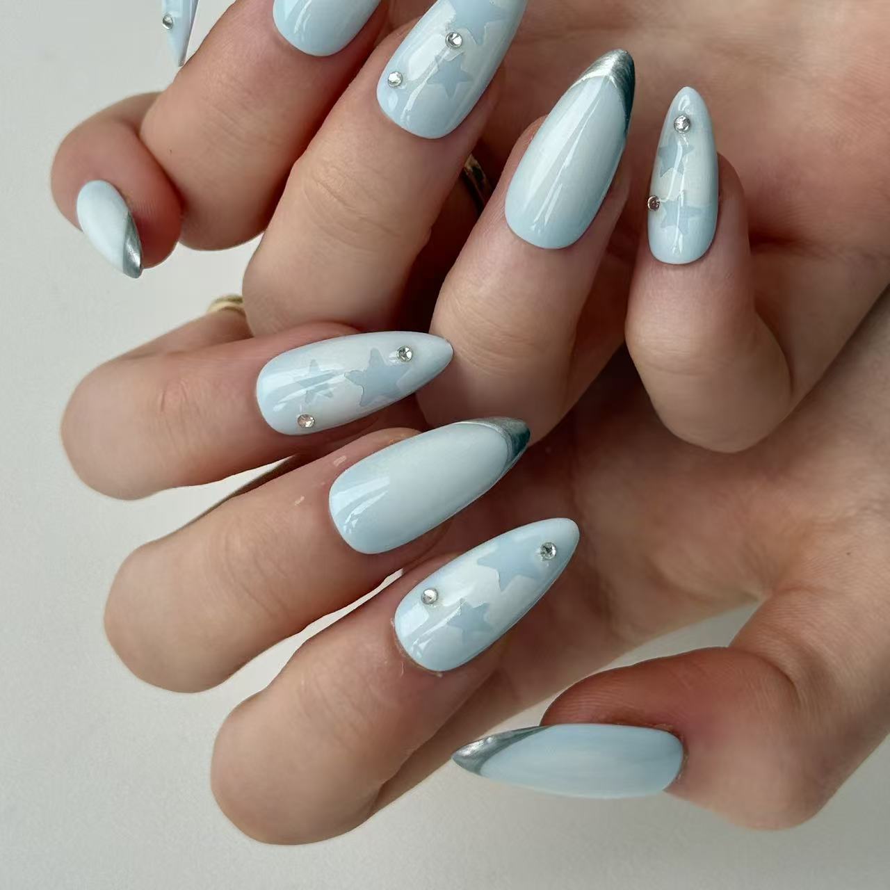 Arctic Ocean | 3D Handmade Reusable Press - on Nails | CLAWSIE Nails