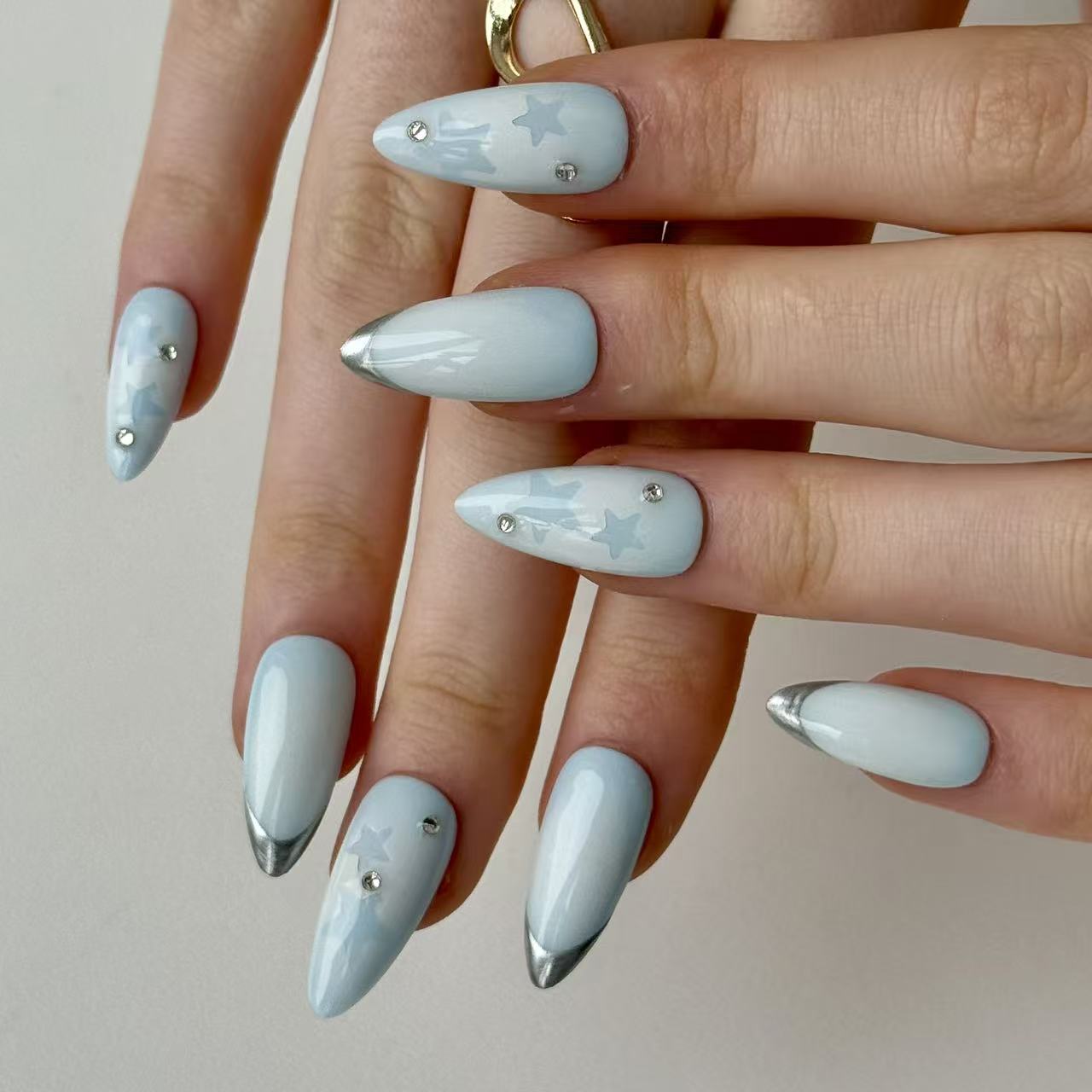 Arctic Ocean | 3D Handmade Reusable Press - on Nails | CLAWSIE Nails