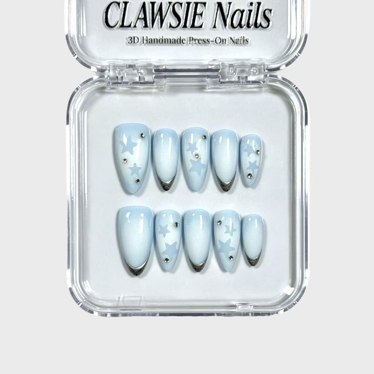 Arctic Ocean | 3D Handmade Reusable Press - on Nails | CLAWSIE Nails