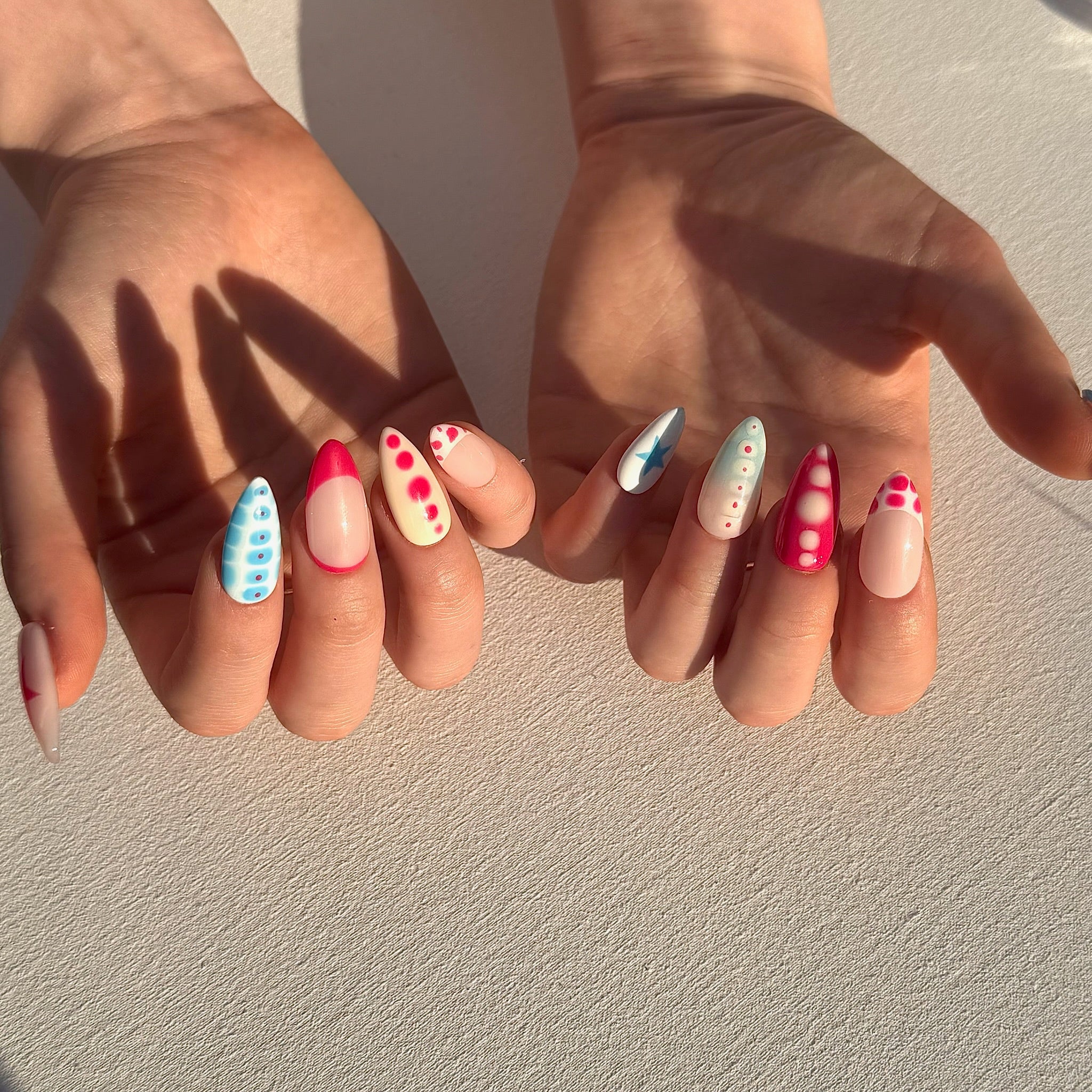 Beach Goddess | 3D Handmade Reusable Press - on Nails | CLAWSIE Nails