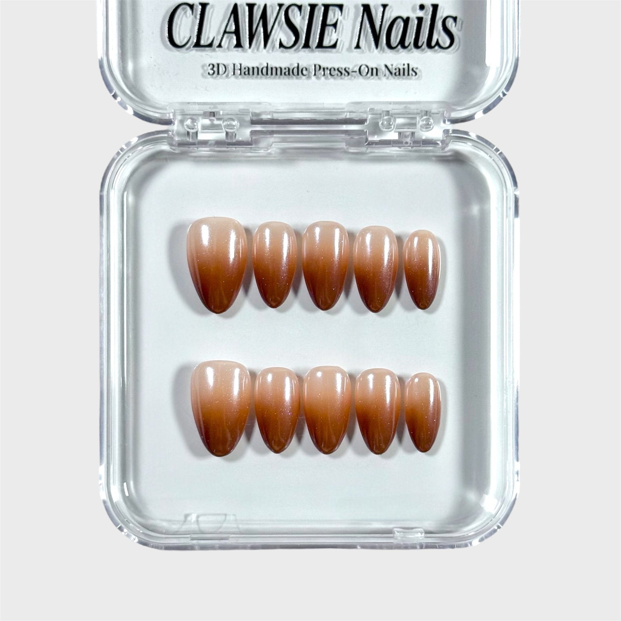 Caramel | 3D Handmade Reusable Press-on Nails | CLAWSIE Nails