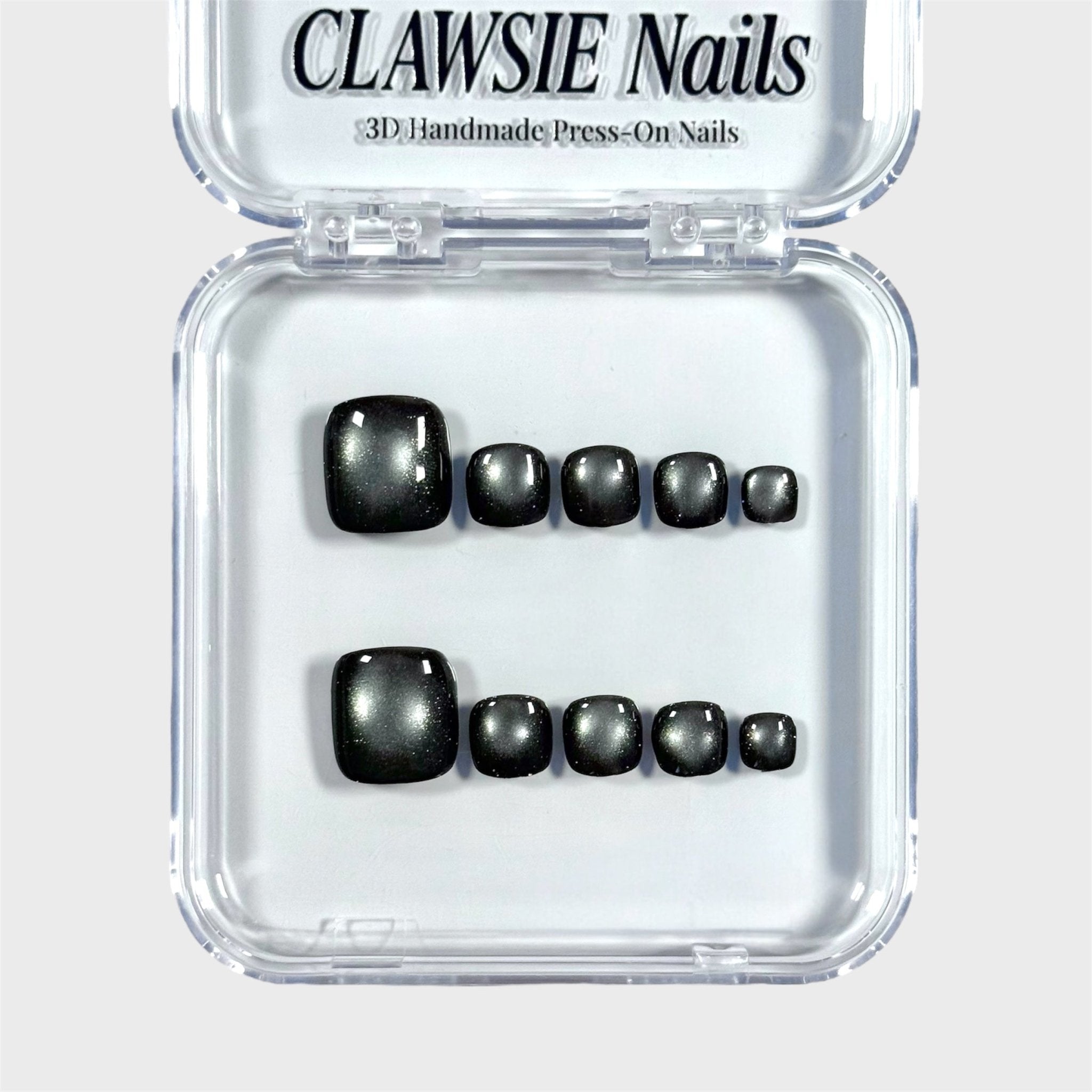 Cateye Moonlight | 3D Handmade Reusable Press-on Nails | CLAWSIE Nails