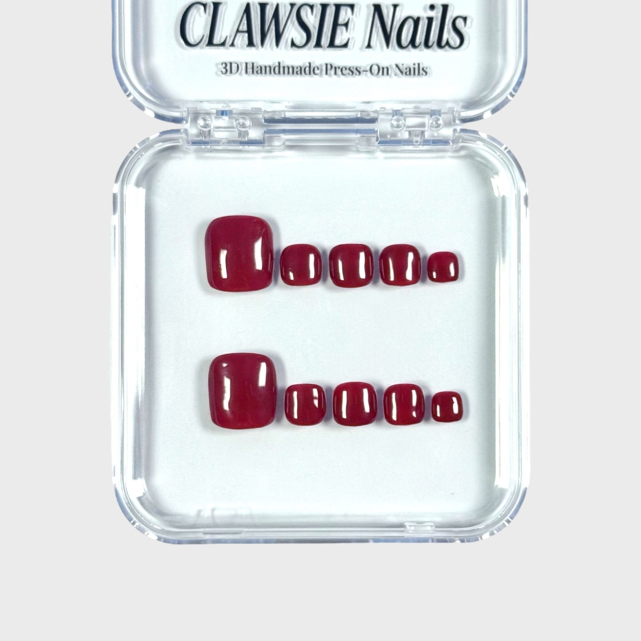 Cherry | 3D Handmade Reusable Press - on Nails | CLAWSIE Nails