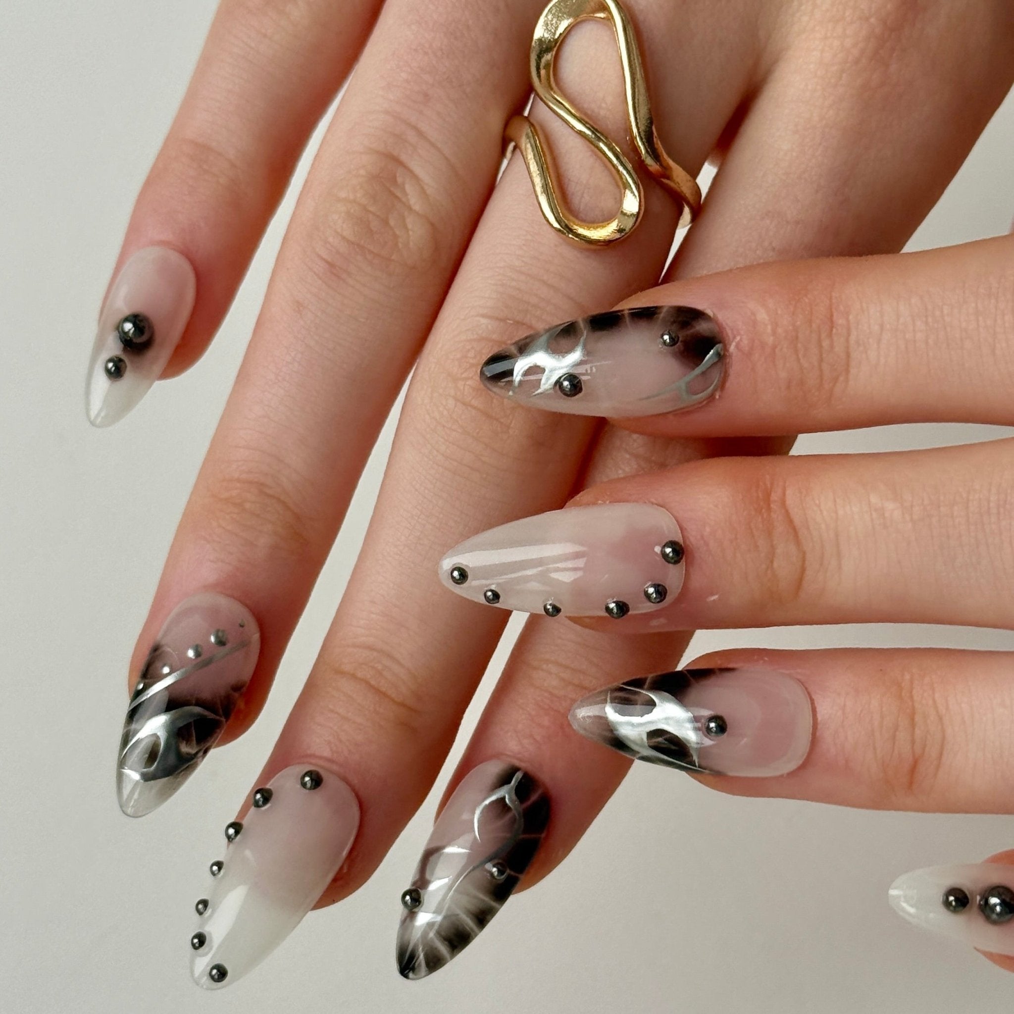 Cyrene | 3D Handmade Reusable Press - on Nails | CLAWSIE Nails