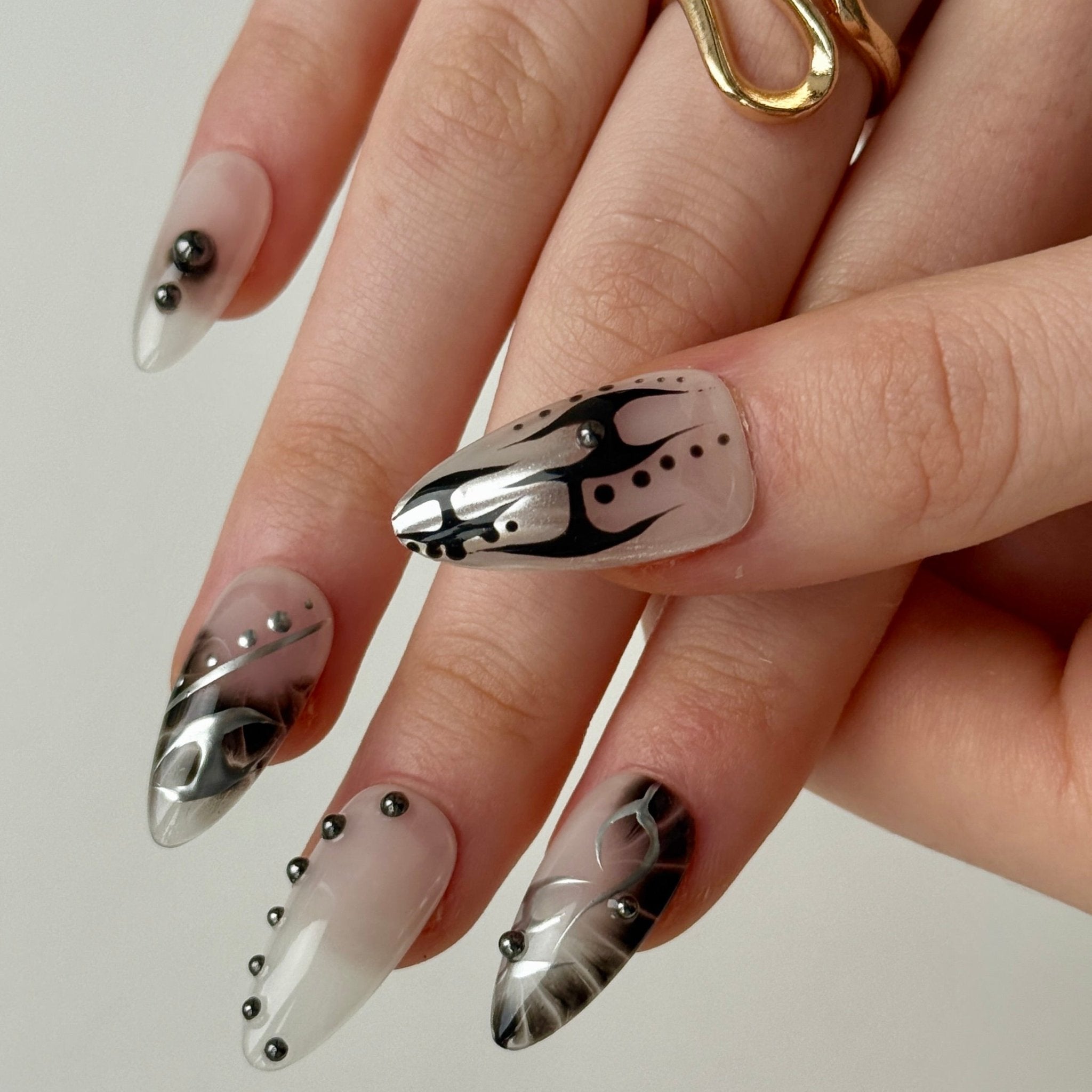 Cyrene | 3D Handmade Reusable Press - on Nails | CLAWSIE Nails