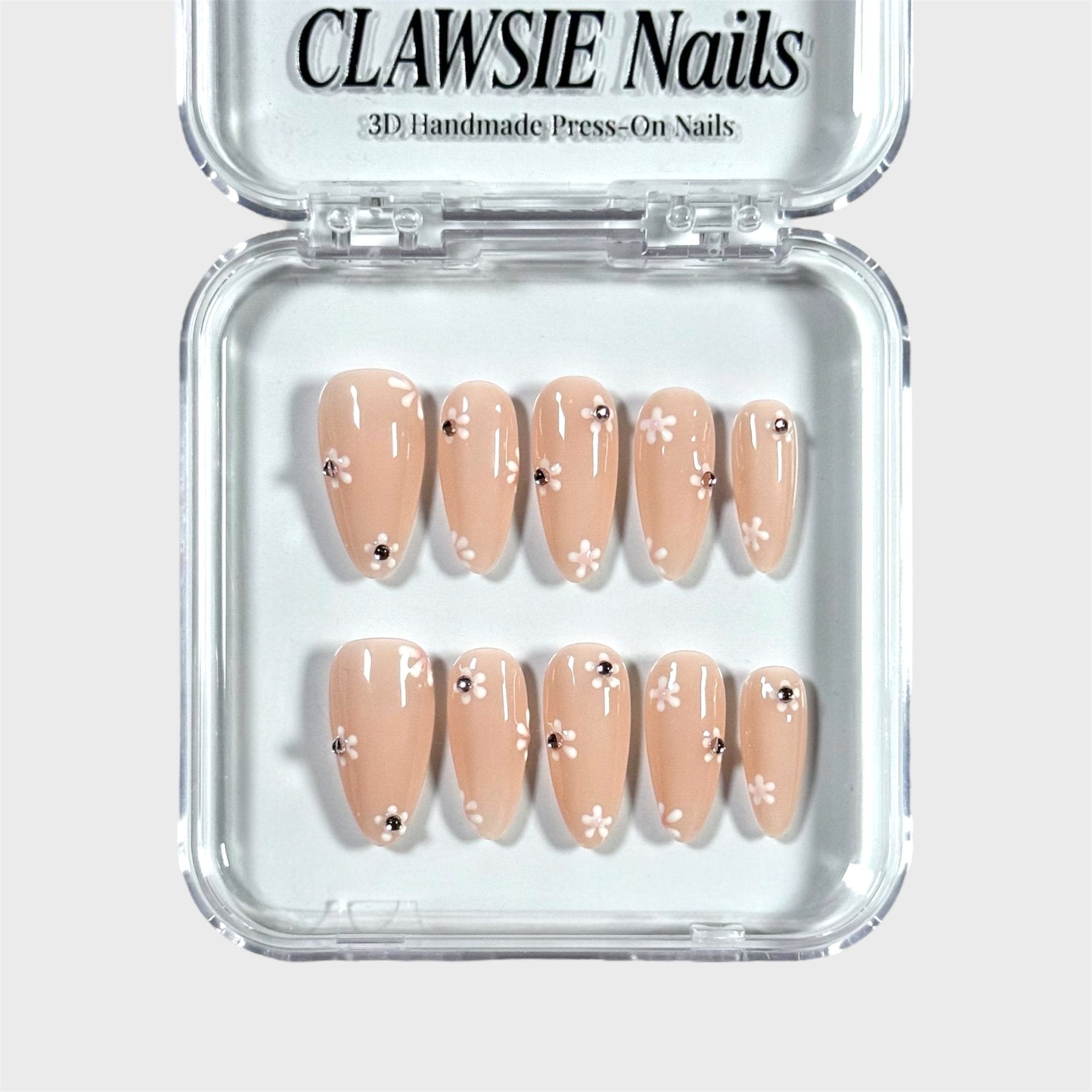 Daisy | 3D Handmade Reusable Press-on Nails | CLAWSIE Nails