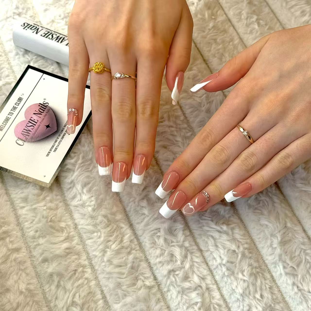 FRENUDE | 3D Handmade Reusable Press - on Nails | CLAWSIE Nails