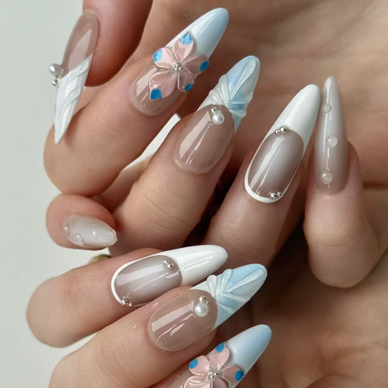 Frost | 3D Handmade Reusable Press - on Nails | CLAWSIE Nails