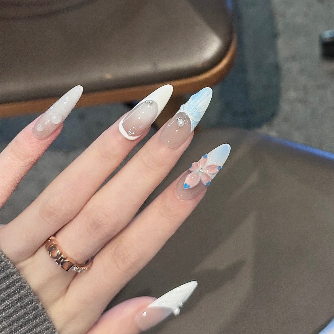 Frost | 3D Handmade Reusable Press - on Nails | CLAWSIE Nails