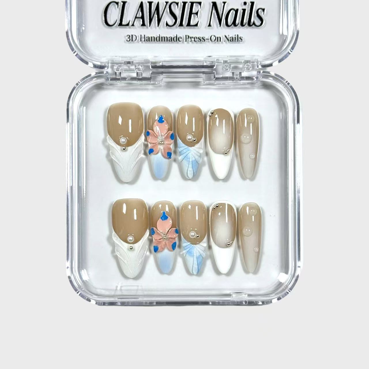 Frost | 3D Handmade Reusable Press - on Nails | CLAWSIE Nails