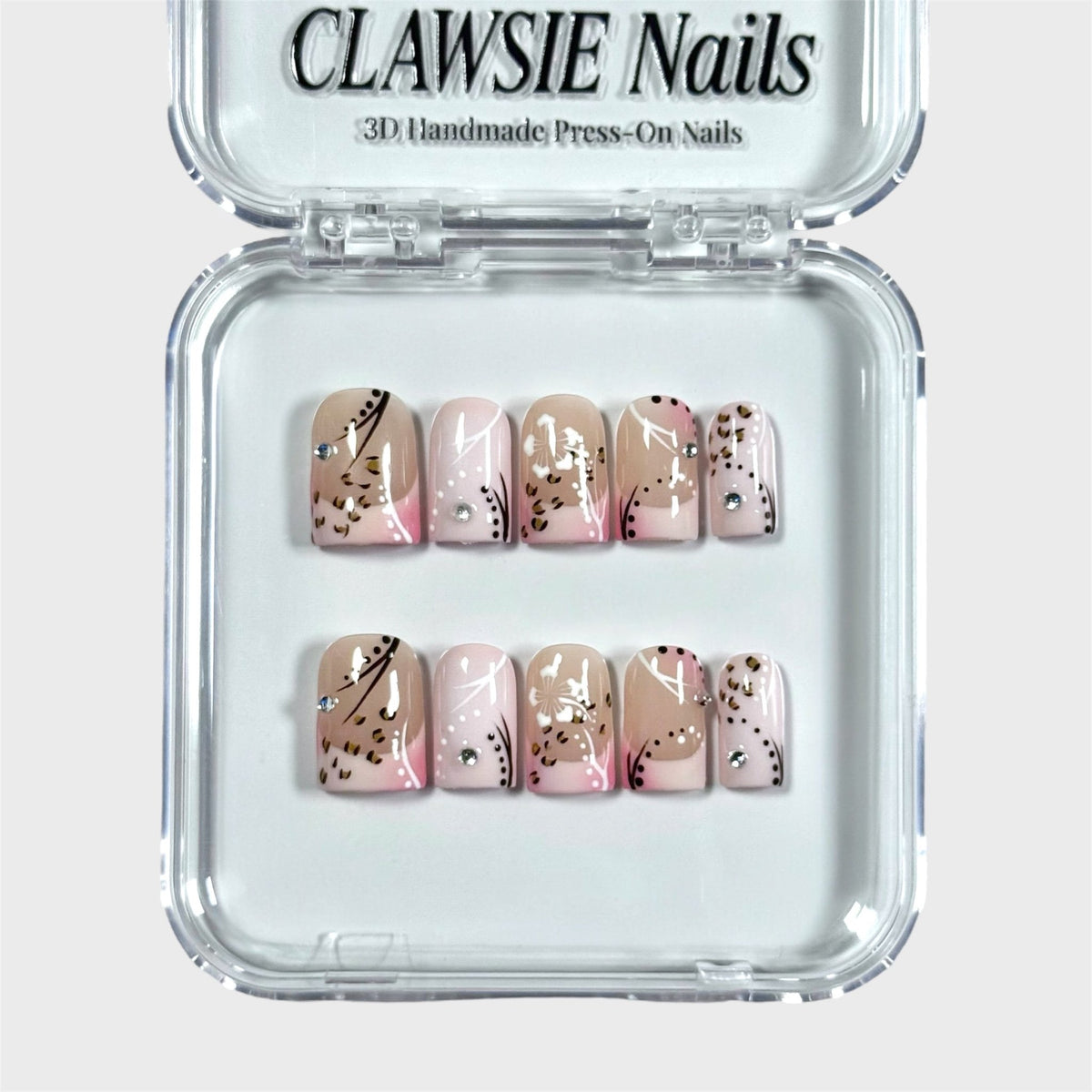 Gilded Branch | 3D Handmade Reusable Press-on Nails | CLAWSIE Nails