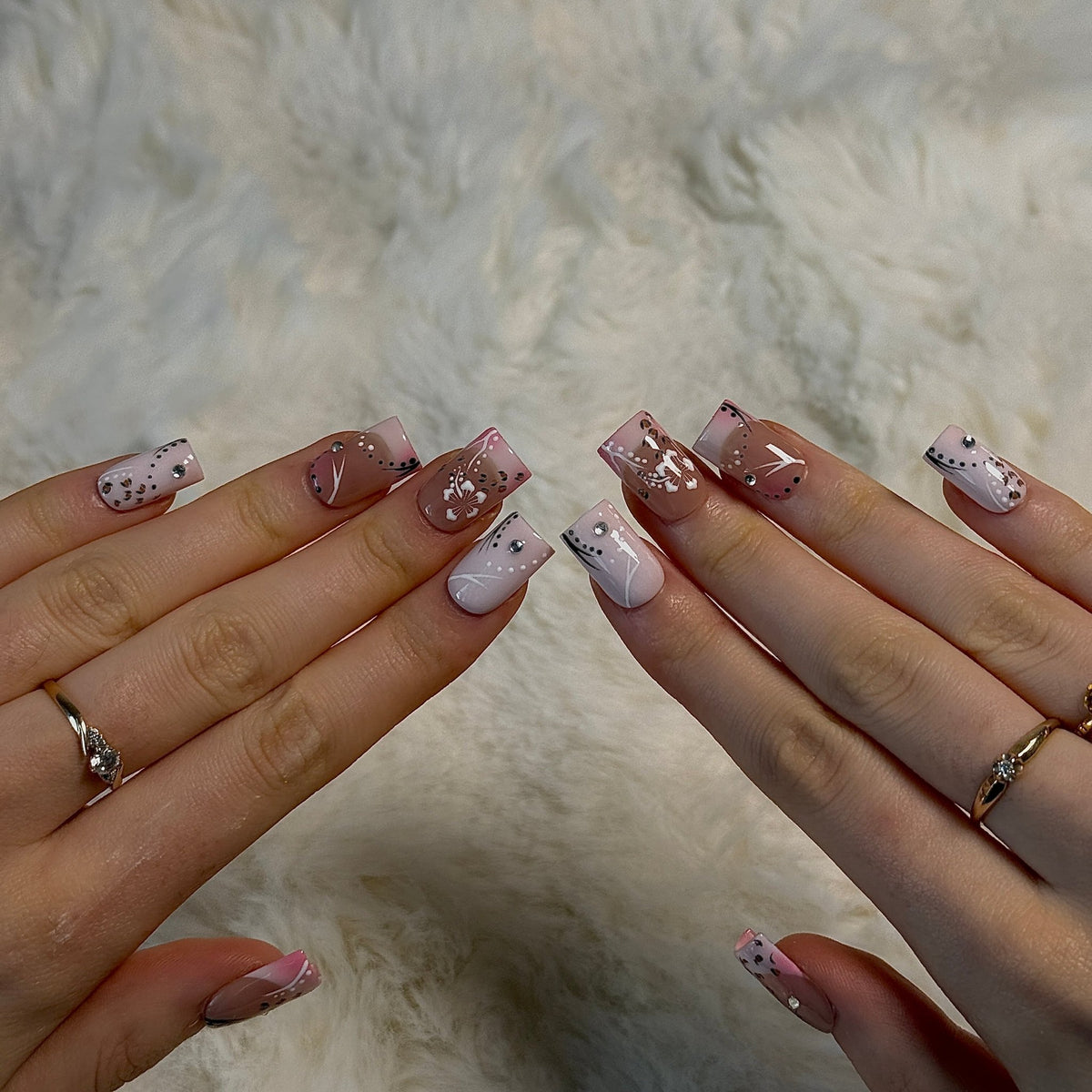 Gilded Branch | 3D Handmade Reusable Press-on Nails | CLAWSIE Nails