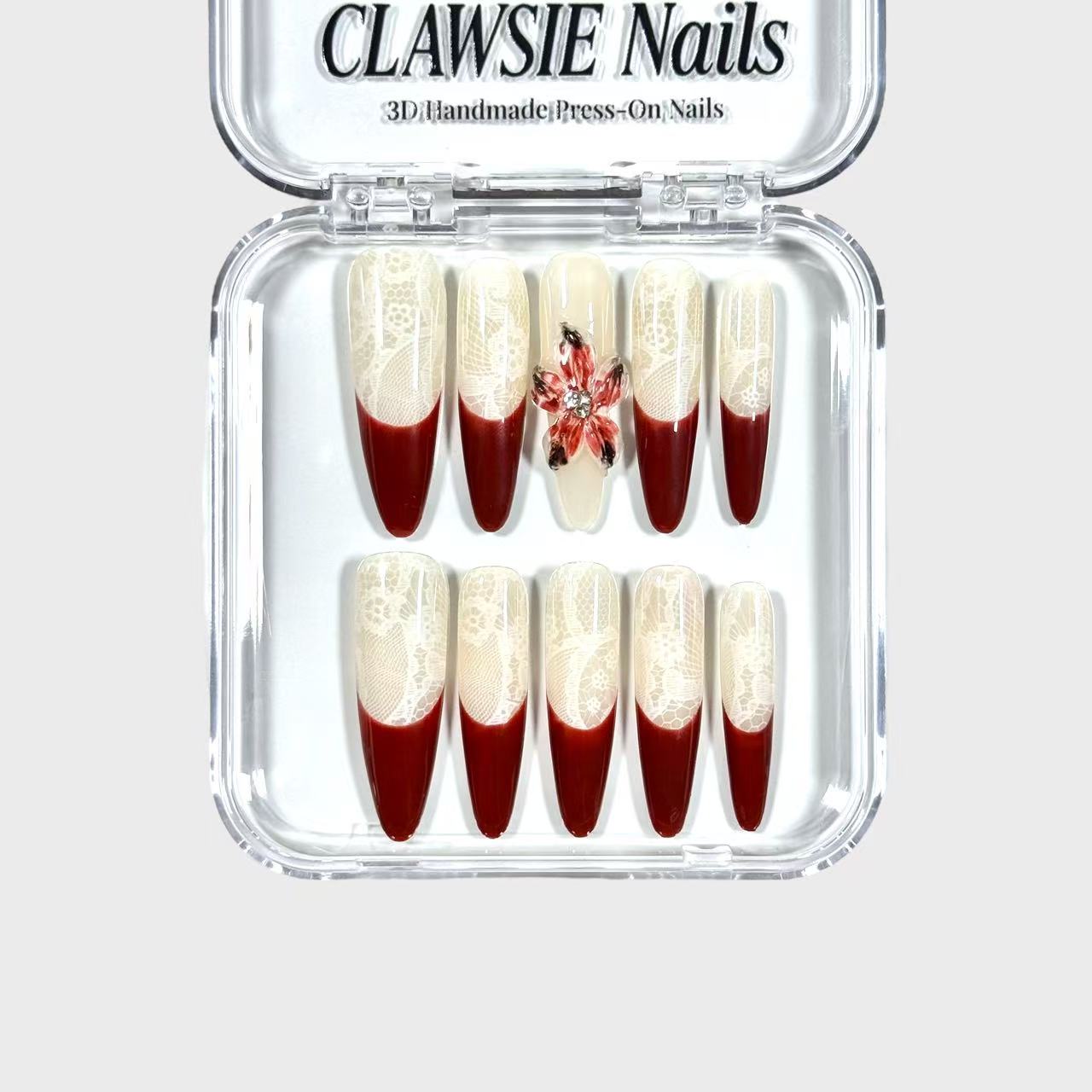 Lacrouge | 3D Handmade Reusable Press - on Nails | CLAWSIE Nails