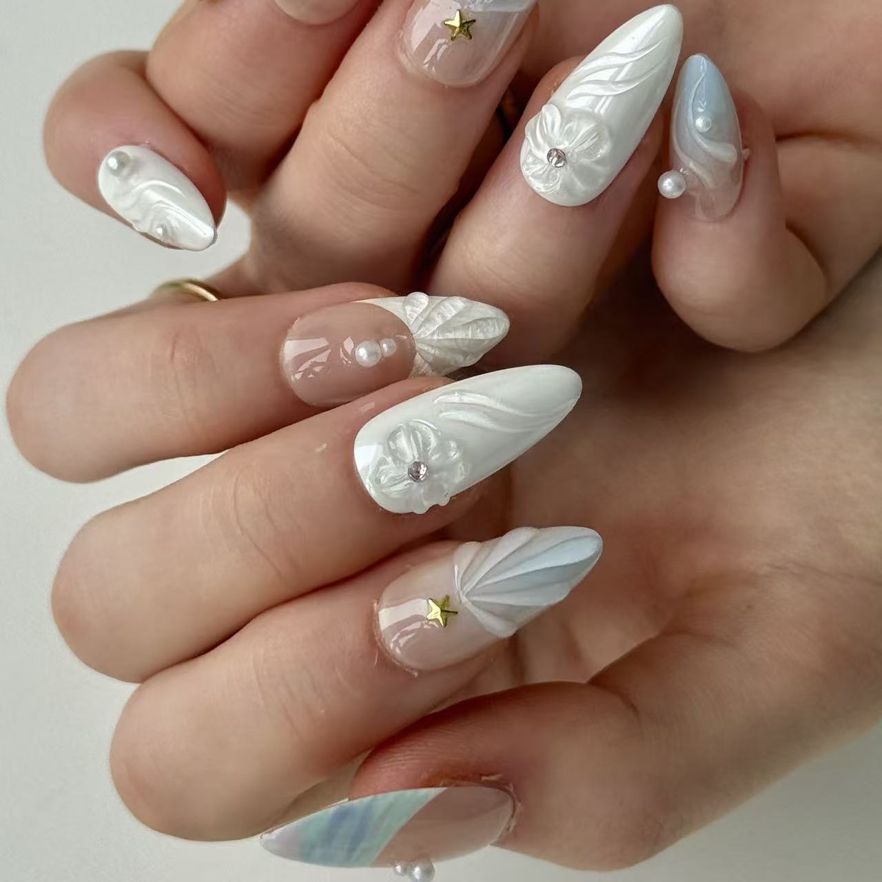 Oryna | 3D Handmade Reusable Press - on Nails | CLAWSIE Nails