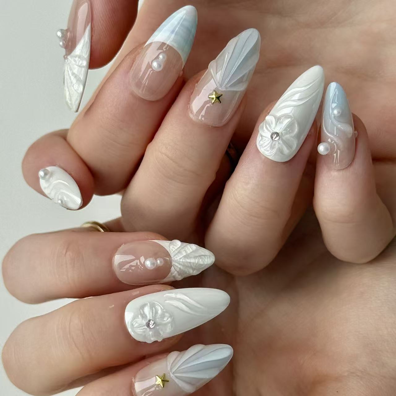 Oryna | 3D Handmade Reusable Press - on Nails | CLAWSIE Nails