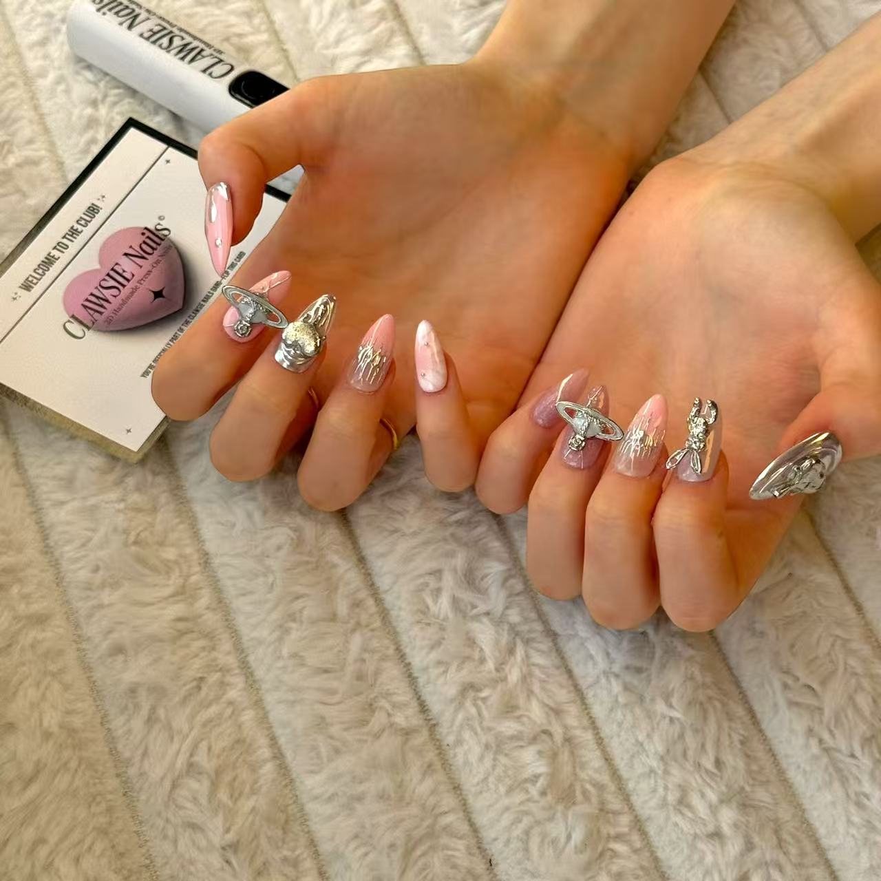 Pinkora | Press - on Nails by CLAWSIE Nails