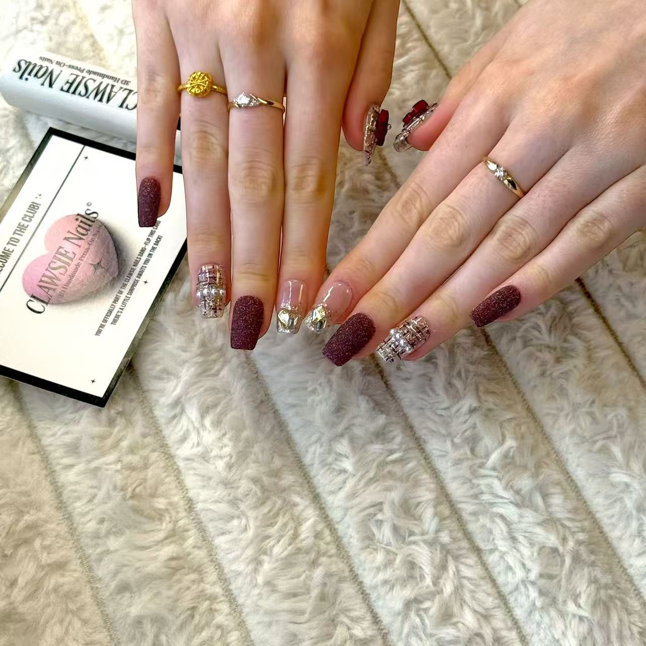 RougeVelour | Press - on Nails by CLAWSIE Nails