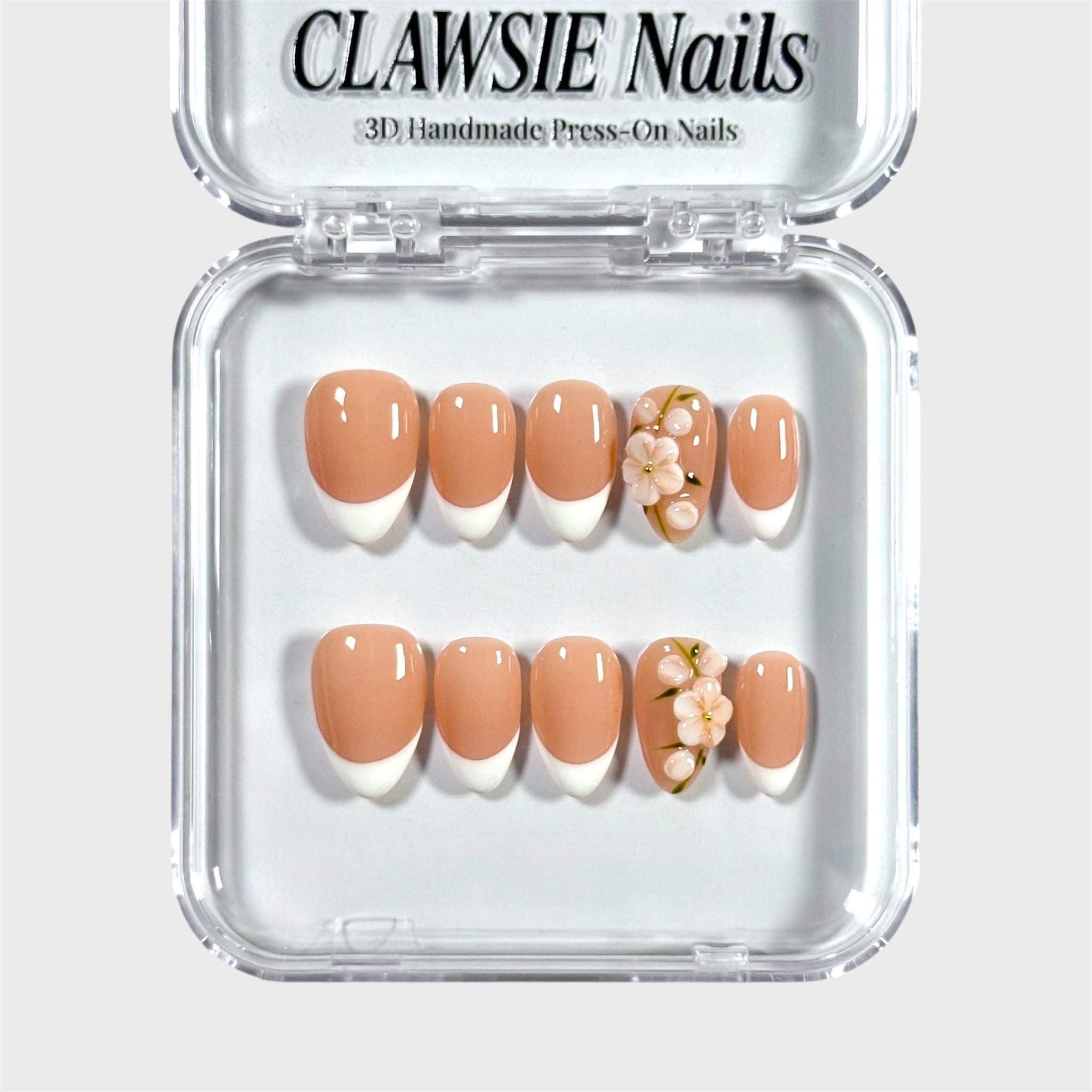 Sakura | 3D Handmade Reusable Press-on Nails | CLAWSIE Nails
