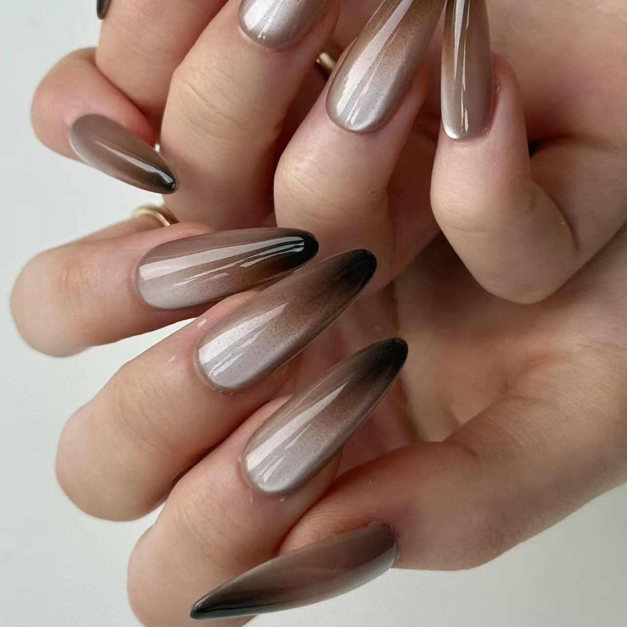 Siamese | 3D Handmade Reusable Press - on Nails | CLAWSIE Nails