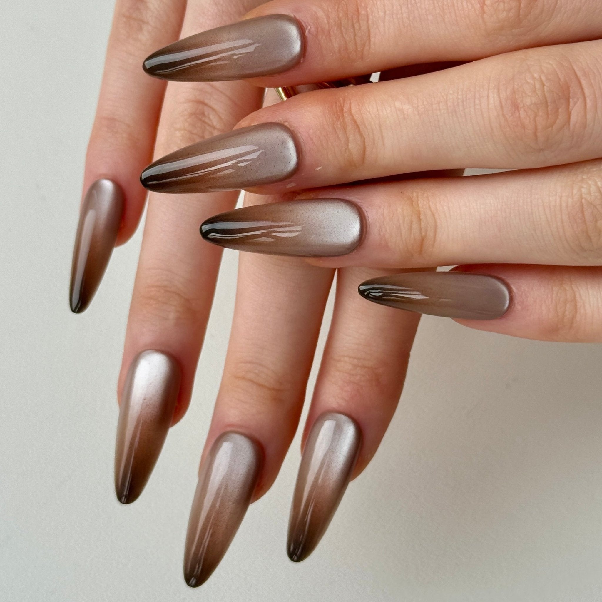 Siamese | 3D Handmade Reusable Press - on Nails | CLAWSIE Nails