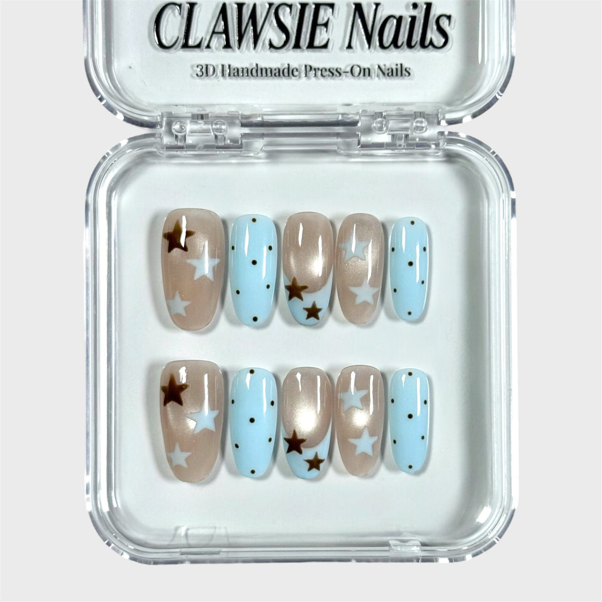 Americana Doll | 3D Handmade Reusable Press-on Nails | CLAWSIE Nails