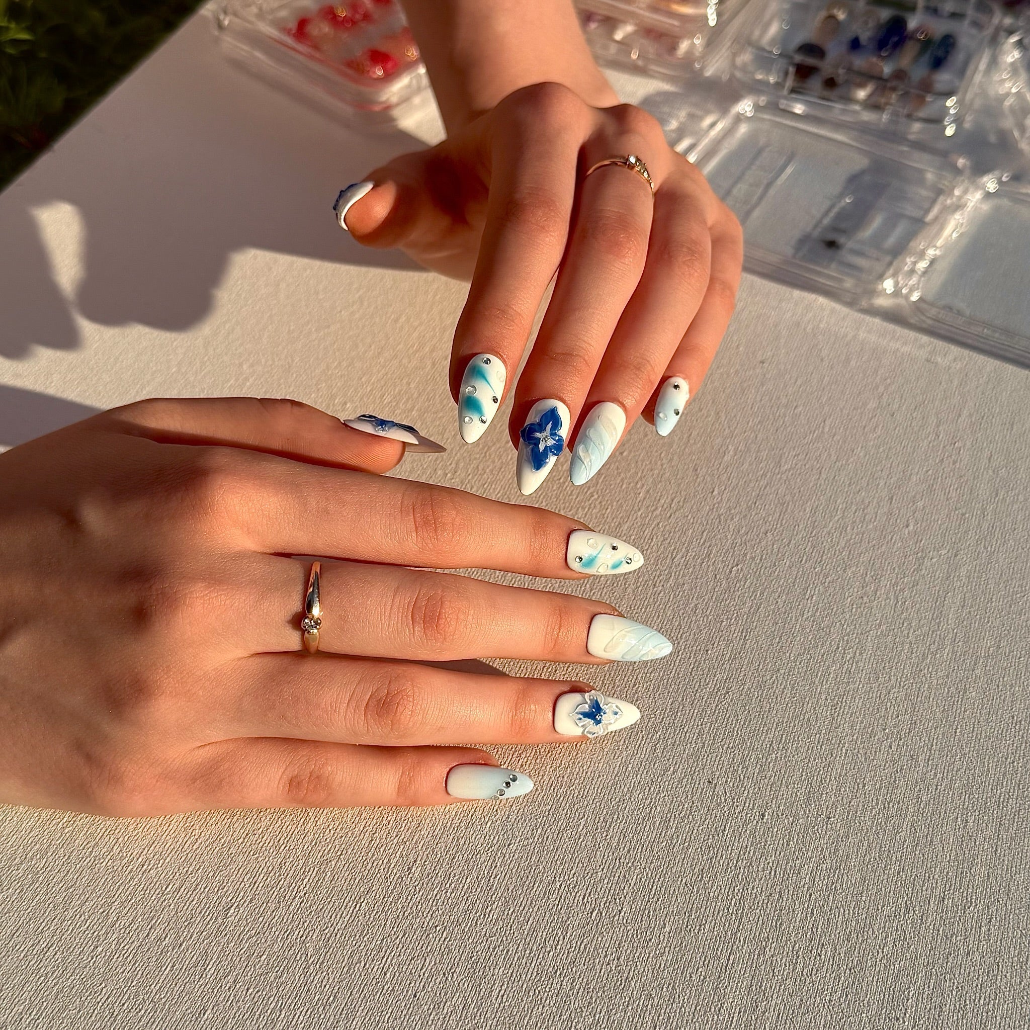 Beach Goddess | 3D Handmade Reusable Press - on Nails | CLAWSIE Nails