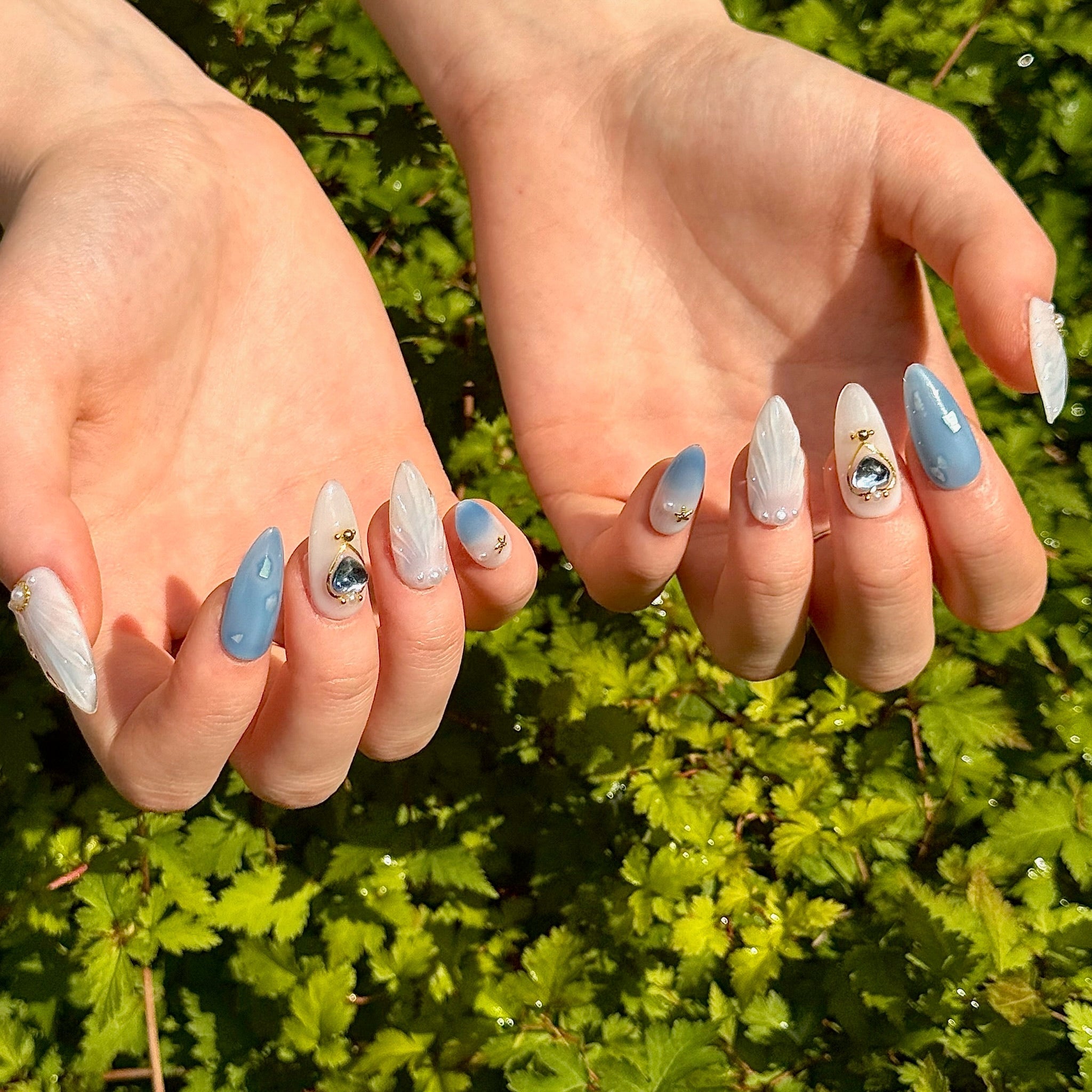 Beach Goddess | 3D Handmade Reusable Press - on Nails | CLAWSIE Nails