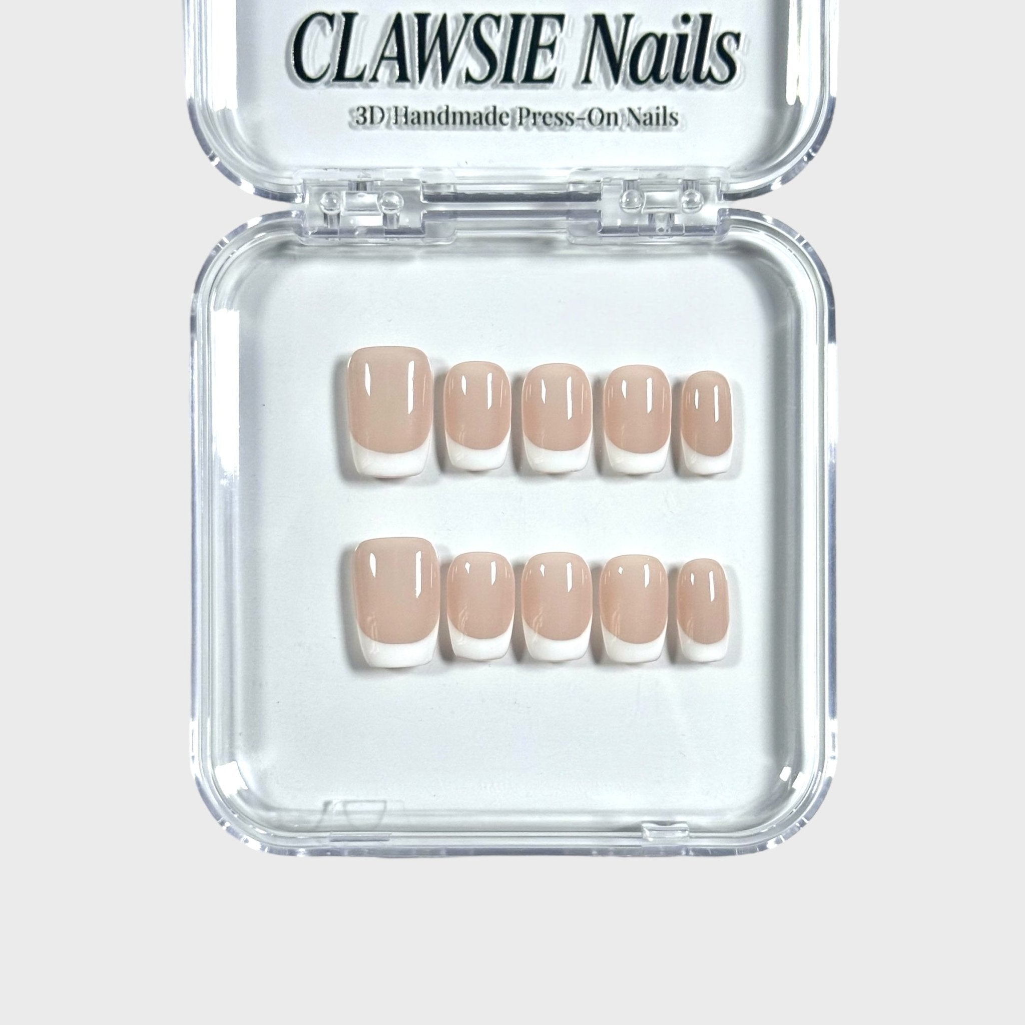 Blush tip | 3D Handmade Reusable Press - on Nails | CLAWSIE Nails