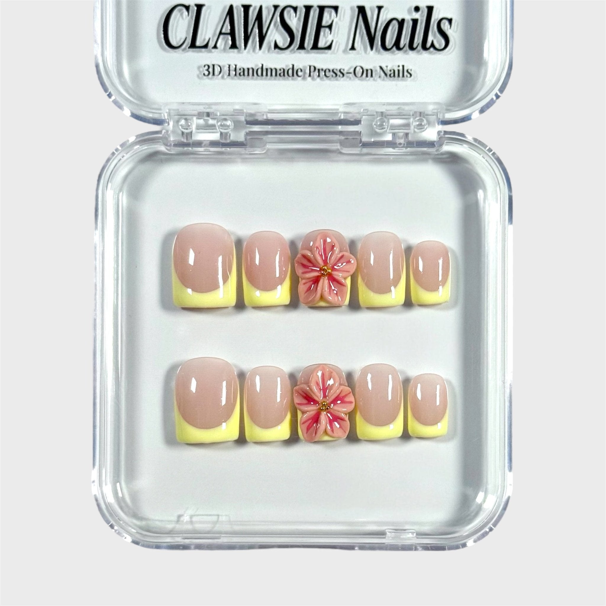 Butter Bloom | 3D Handmade Reusable Press-on Nails | CLAWSIE Nails