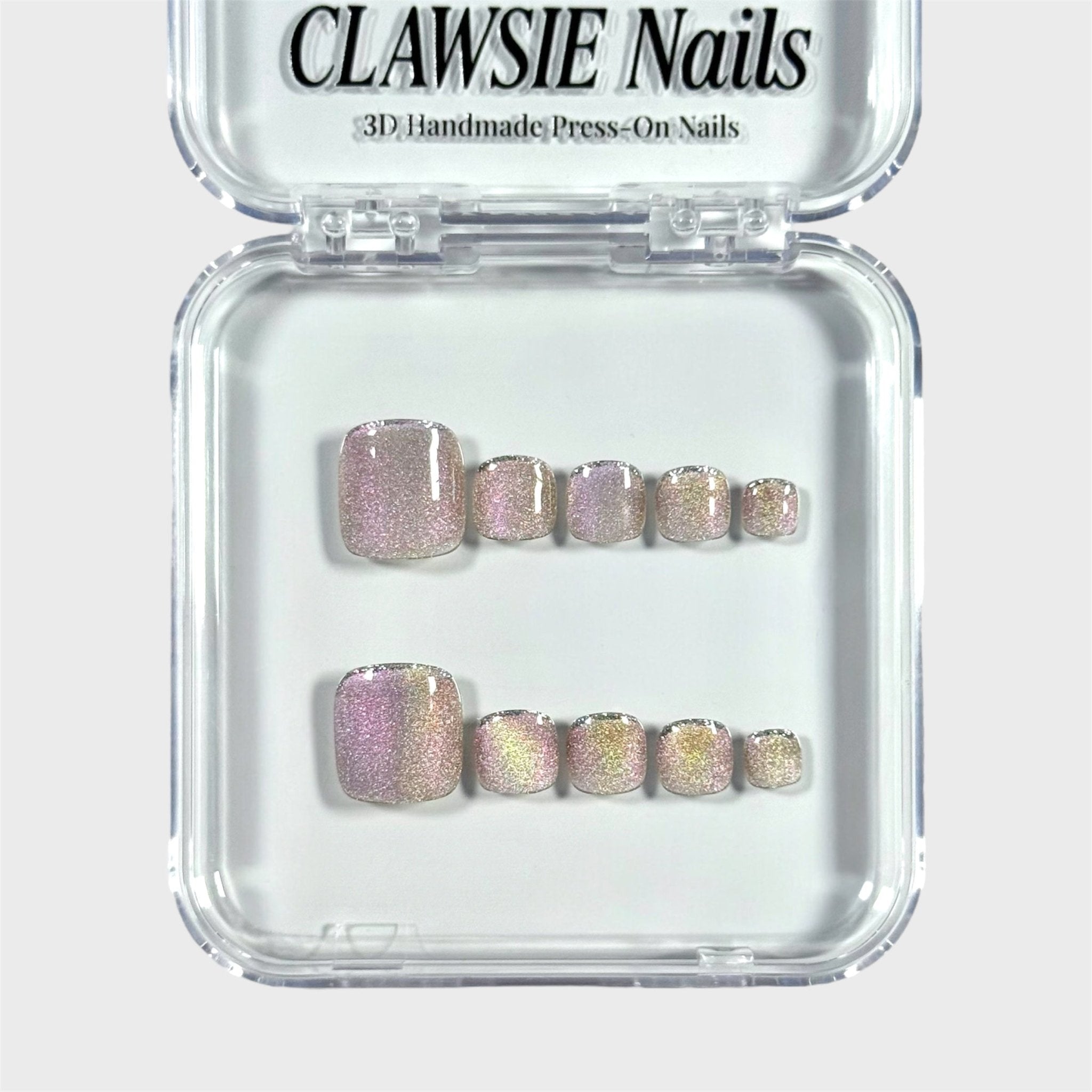 Cotton Candy | 3D Handmade Reusable Press-on Nails | CLAWSIE Nails