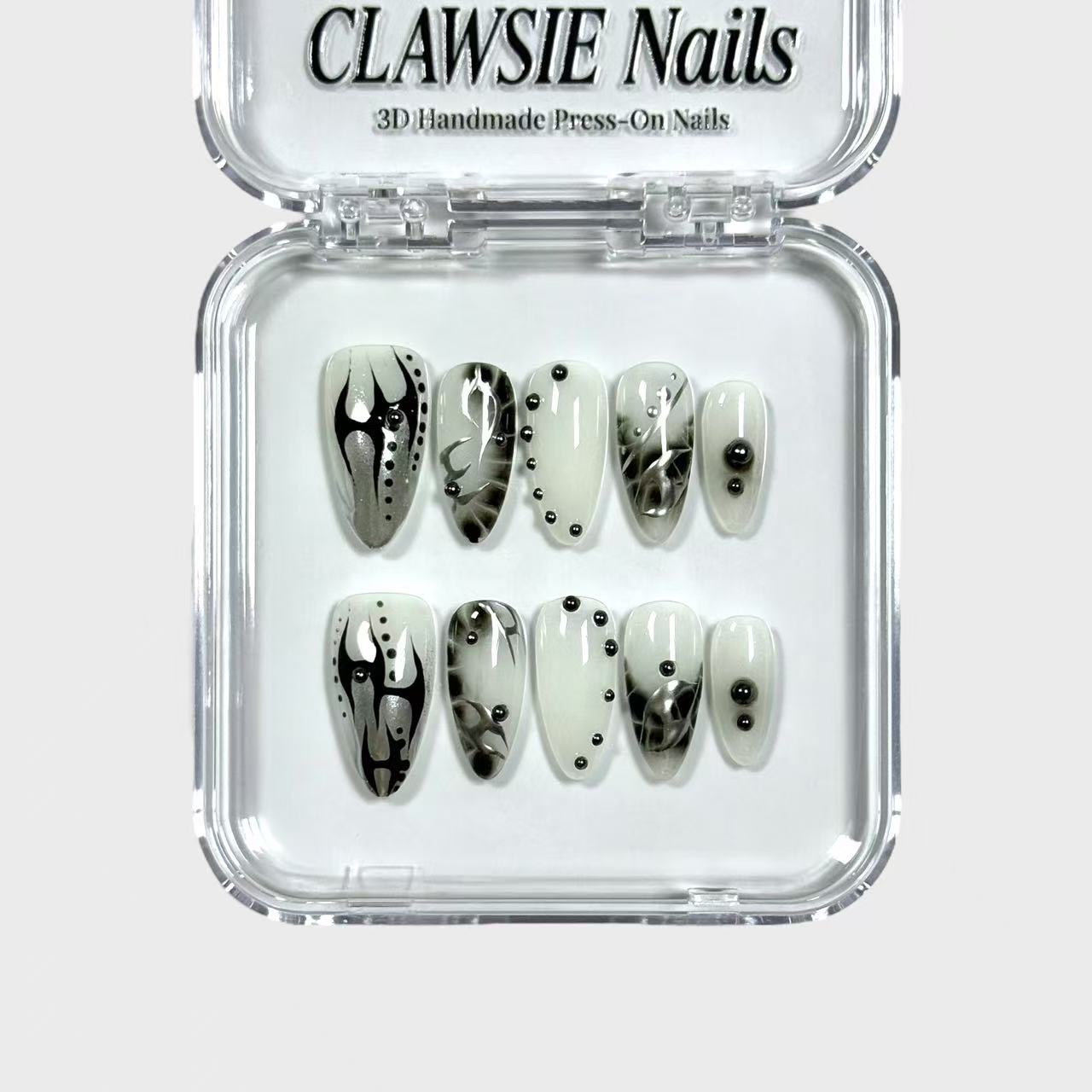 Cyrene | 3D Handmade Reusable Press - on Nails | CLAWSIE Nails