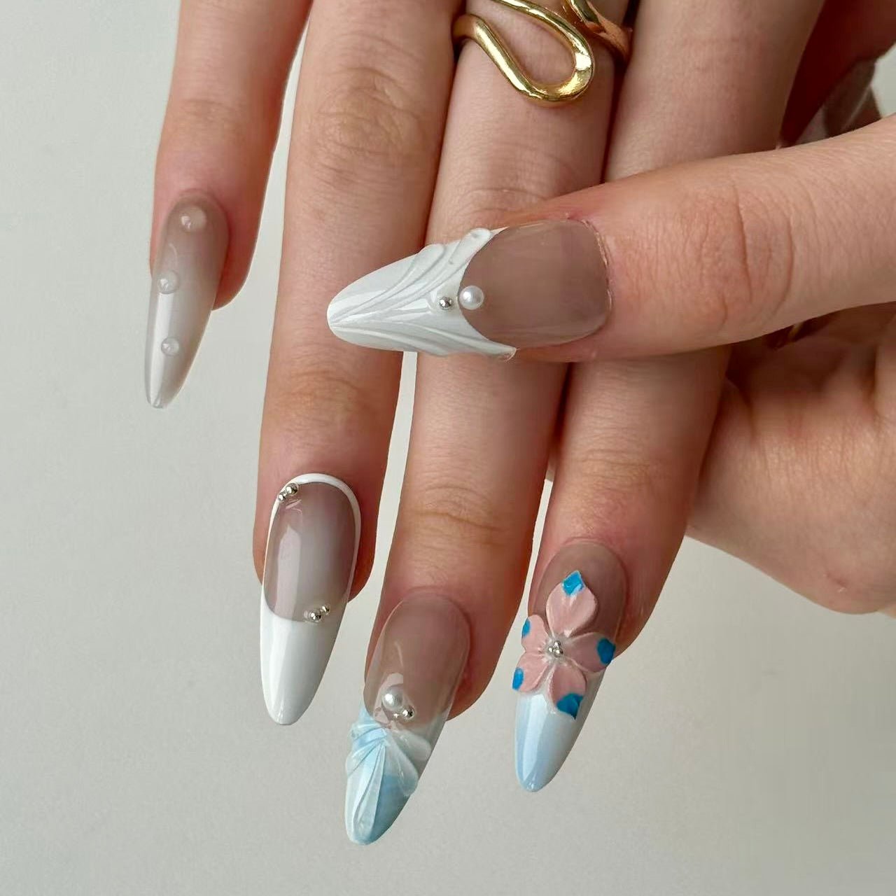 Frost | 3D Handmade Reusable Press - on Nails | CLAWSIE Nails