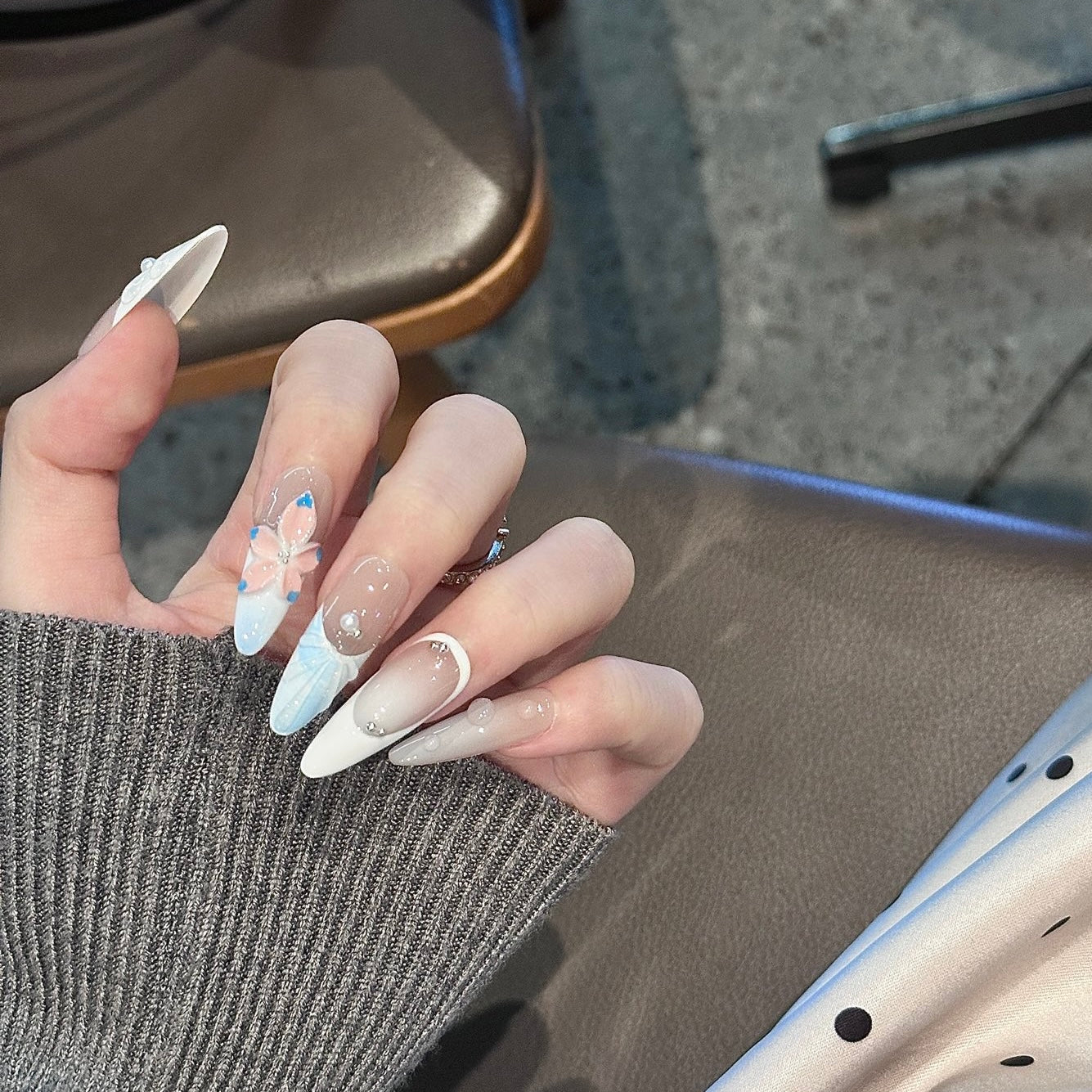 Frost | 3D Handmade Reusable Press - on Nails | CLAWSIE Nails