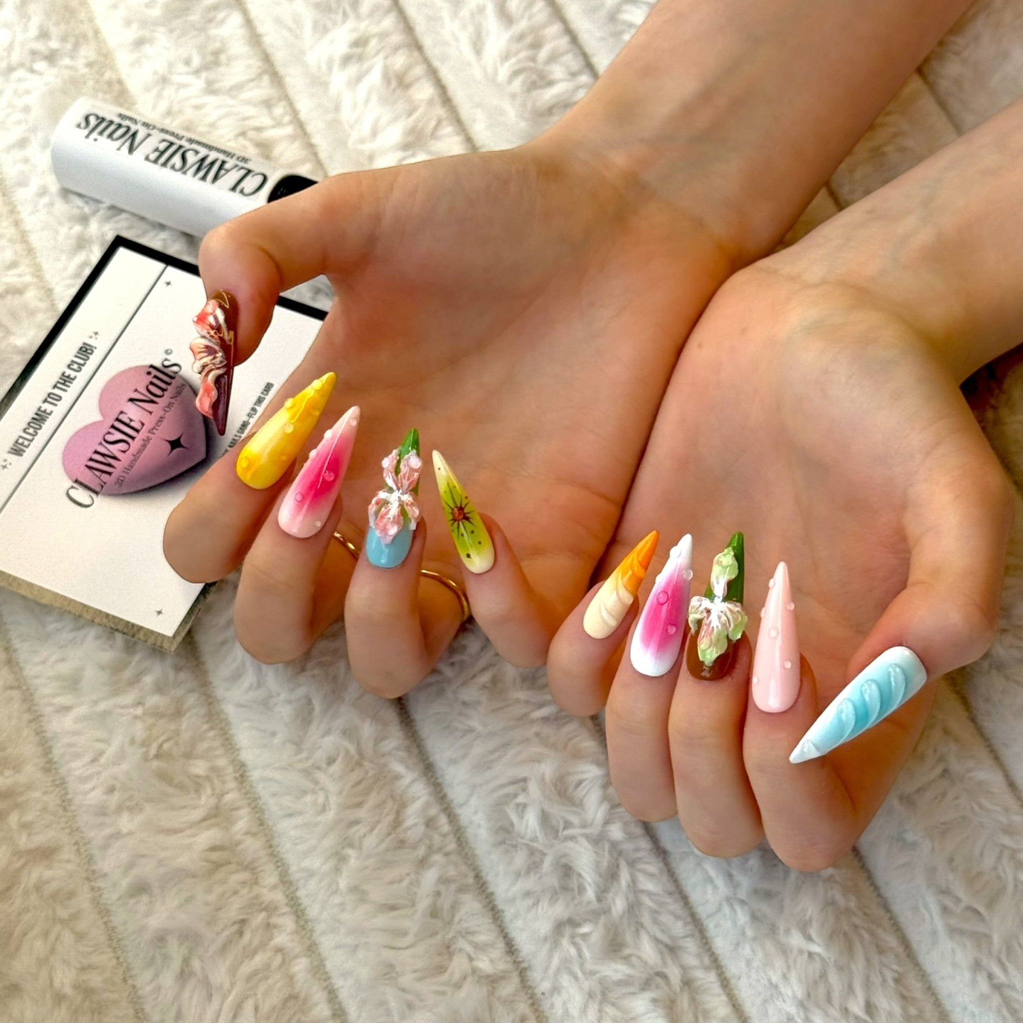 Golden Hour | Press - on Nails by CLAWSIE Nails