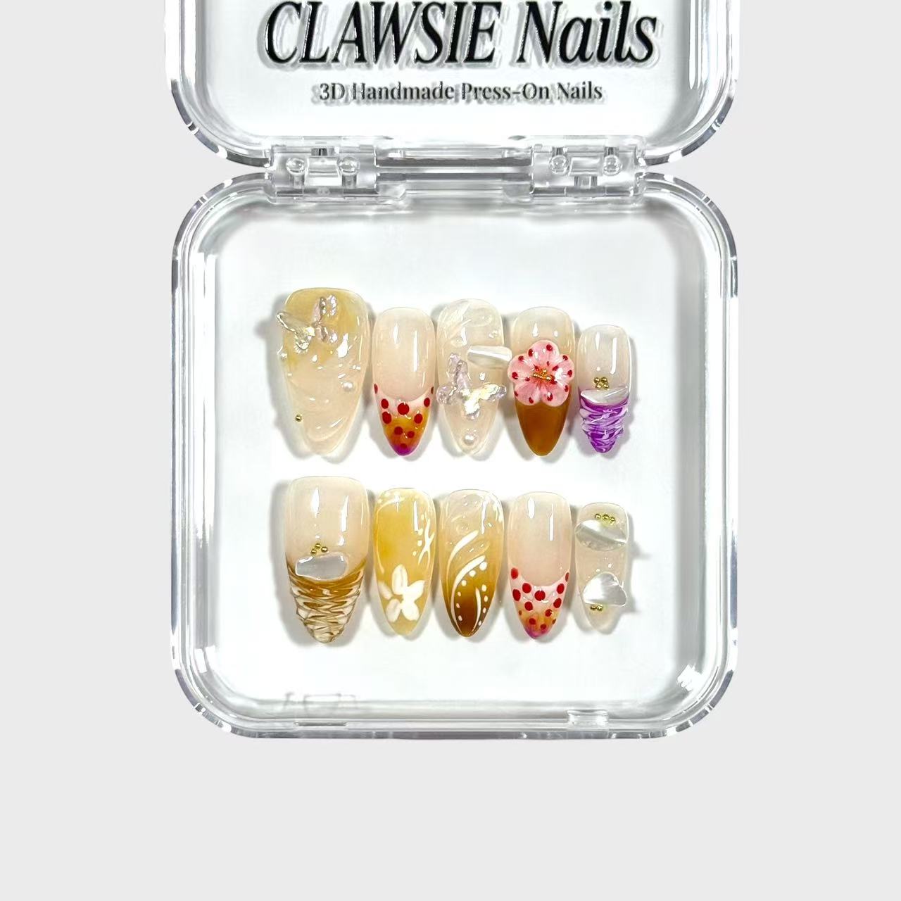 Golden Hour | Press - on Nails by CLAWSIE Nails