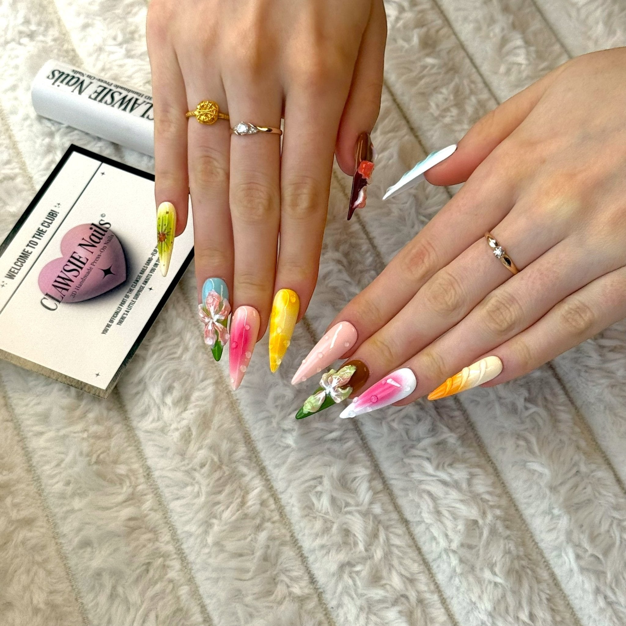 Golden Hour | Press - on Nails by CLAWSIE Nails