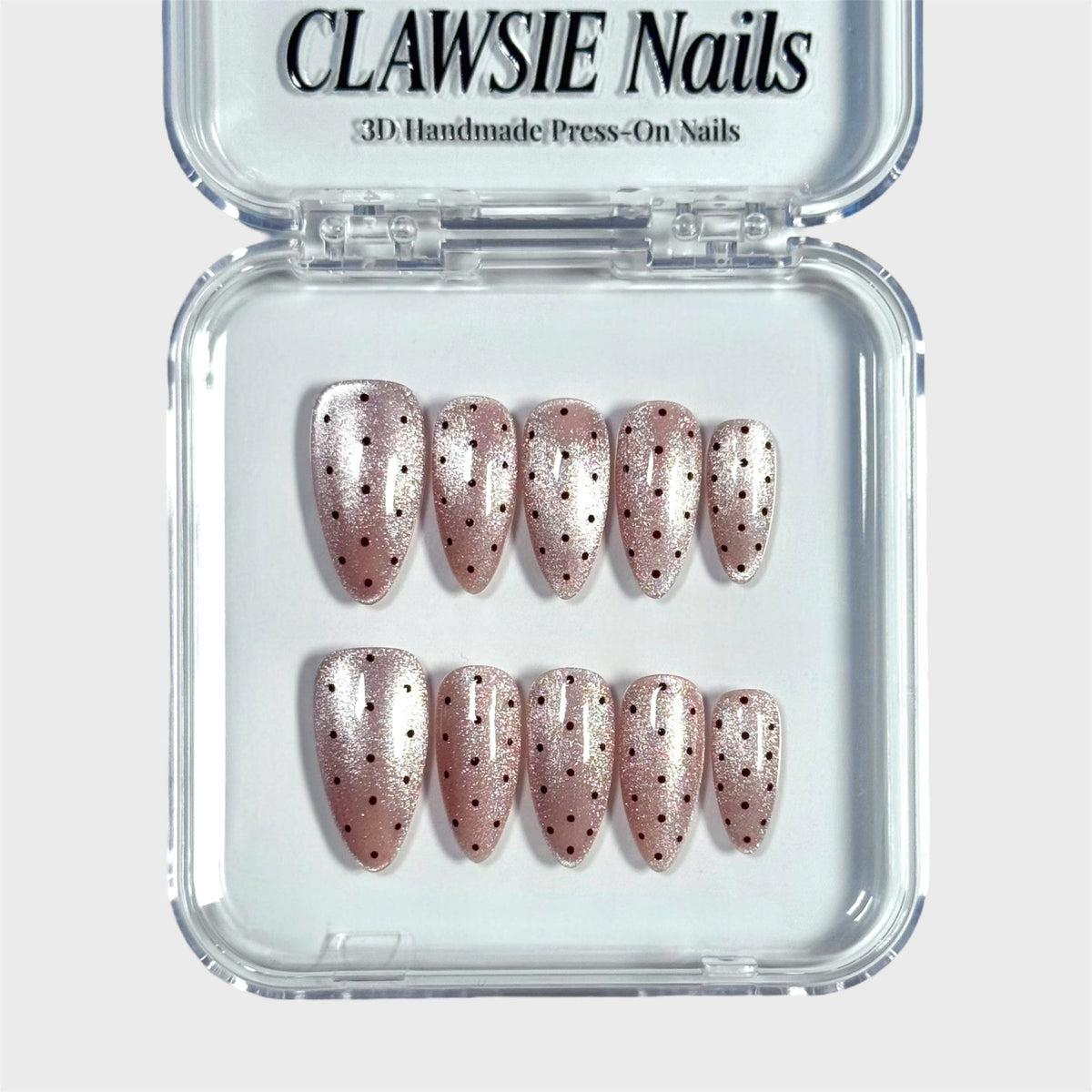 Hayley Dots | 3D Handmade Reusable Press-on Nails | CLAWSIE Nails