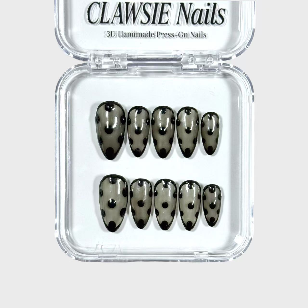 Midnight Mist | 3D Handmade Reusable Press - on Nails | CLAWSIE Nails