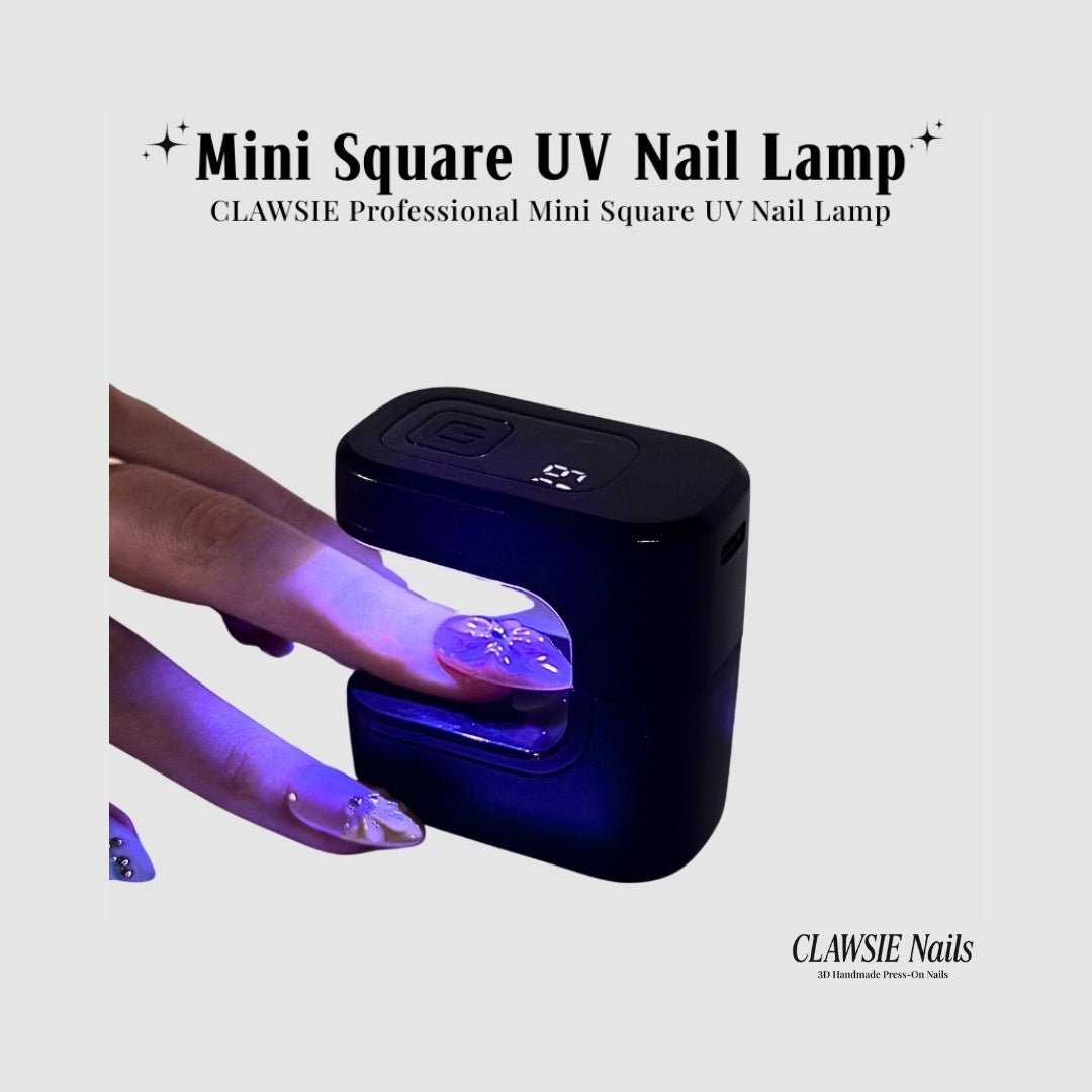 Mini Square UV Nail Lamp (Cordless & USB Rechargeable) | Press - on Nails by CLAWSIE Nails