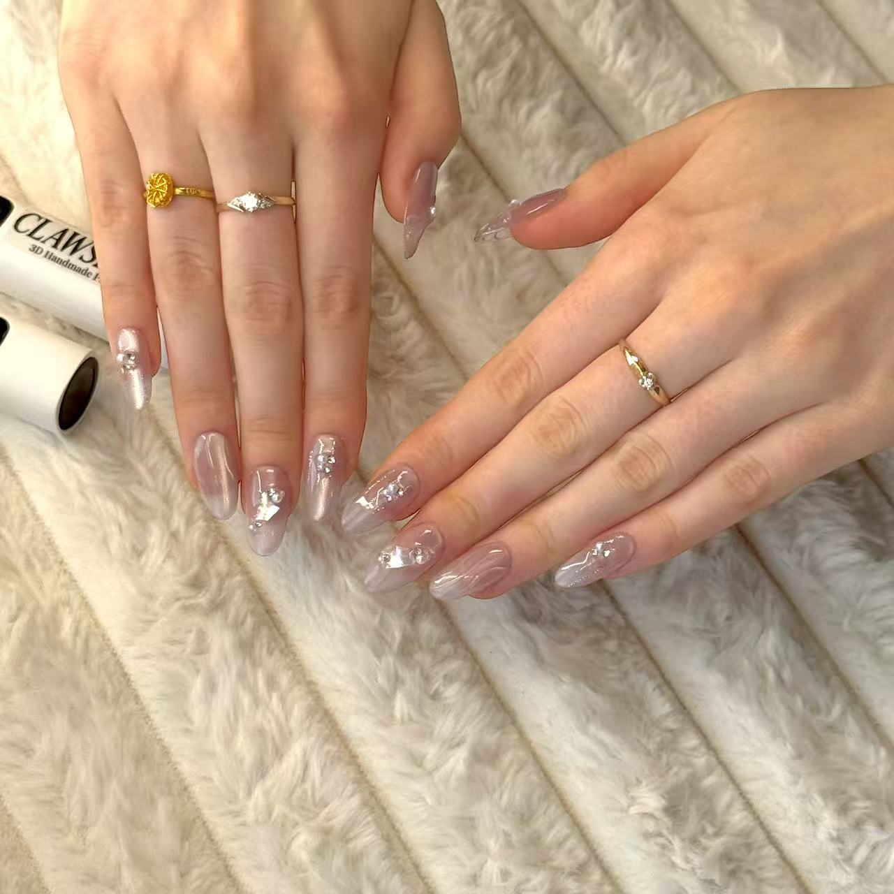 NERINA - 3D Handmade Press - On Nails | Press - on Nails by CLAWSIE Nails