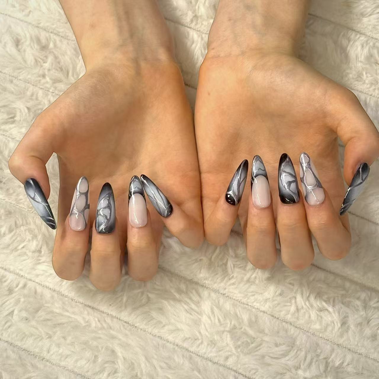 Obsidian | Press - on Nails by CLAWSIE Nails