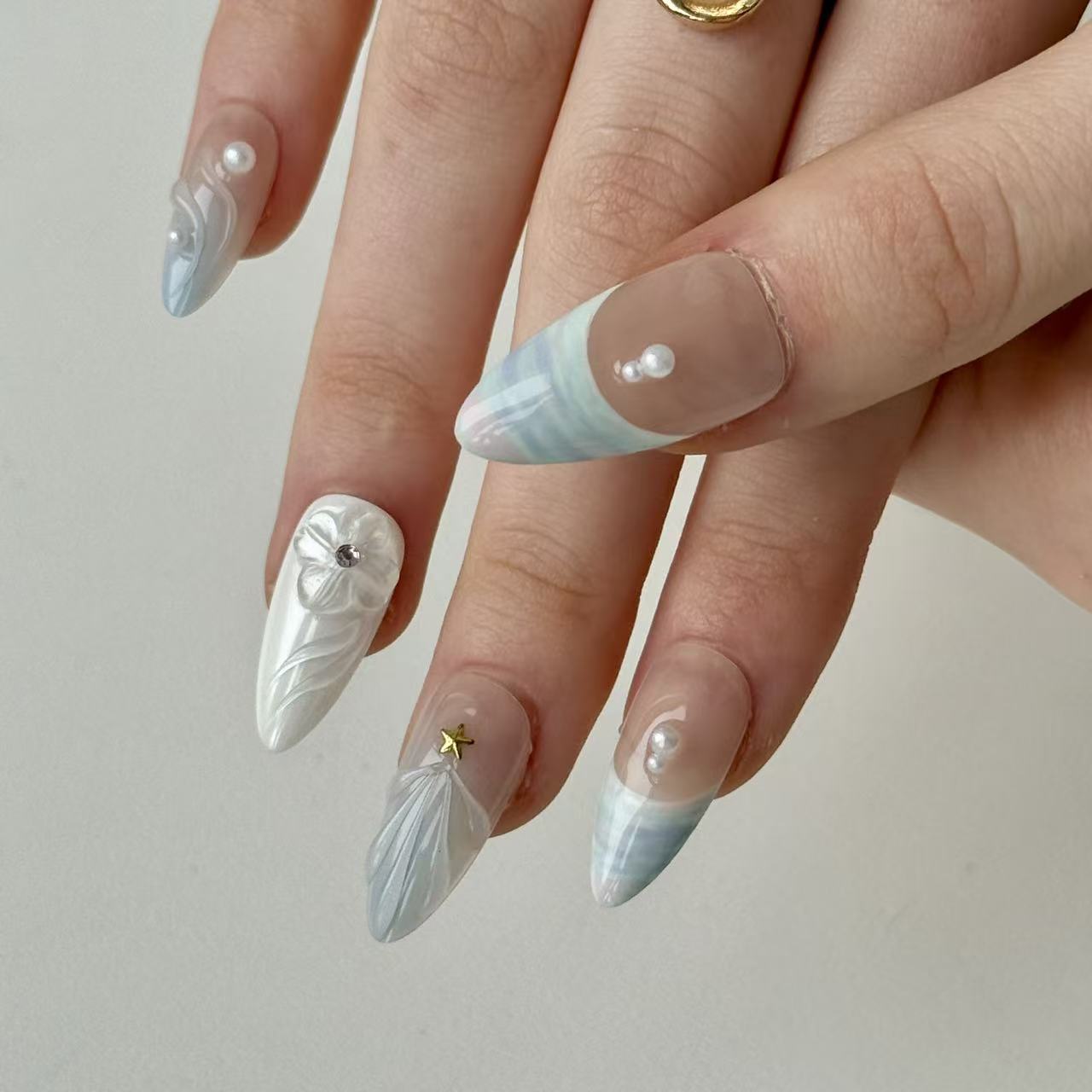 Oryna | 3D Handmade Reusable Press - on Nails | CLAWSIE Nails