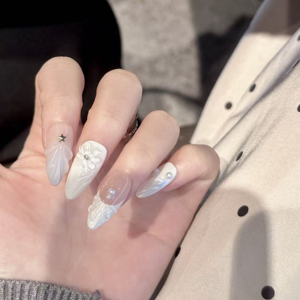 Oryna | 3D Handmade Reusable Press - on Nails | CLAWSIE Nails