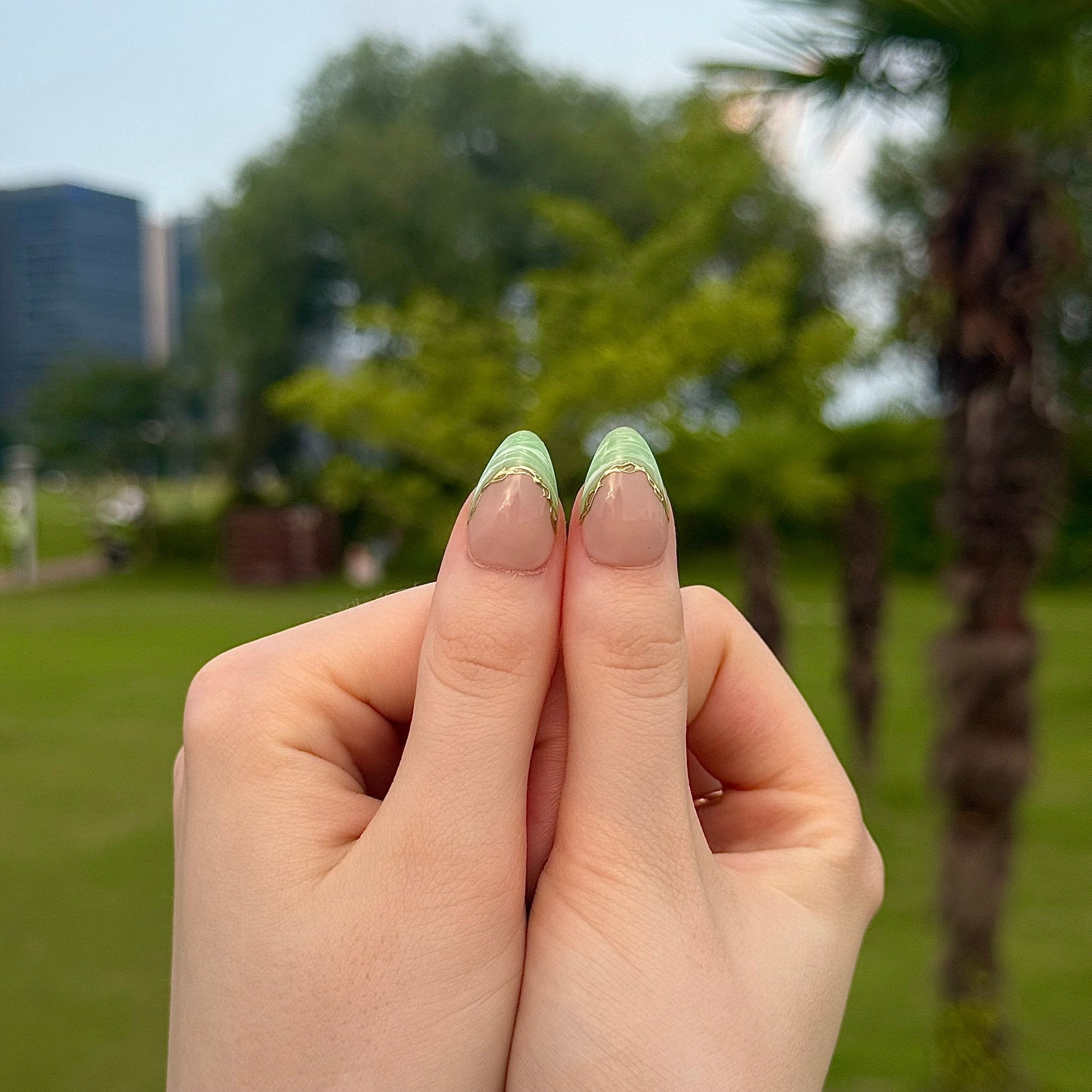 Palm Bloom | 3D Handmade Reusable Press-on Nails | CLAWSIE Nails