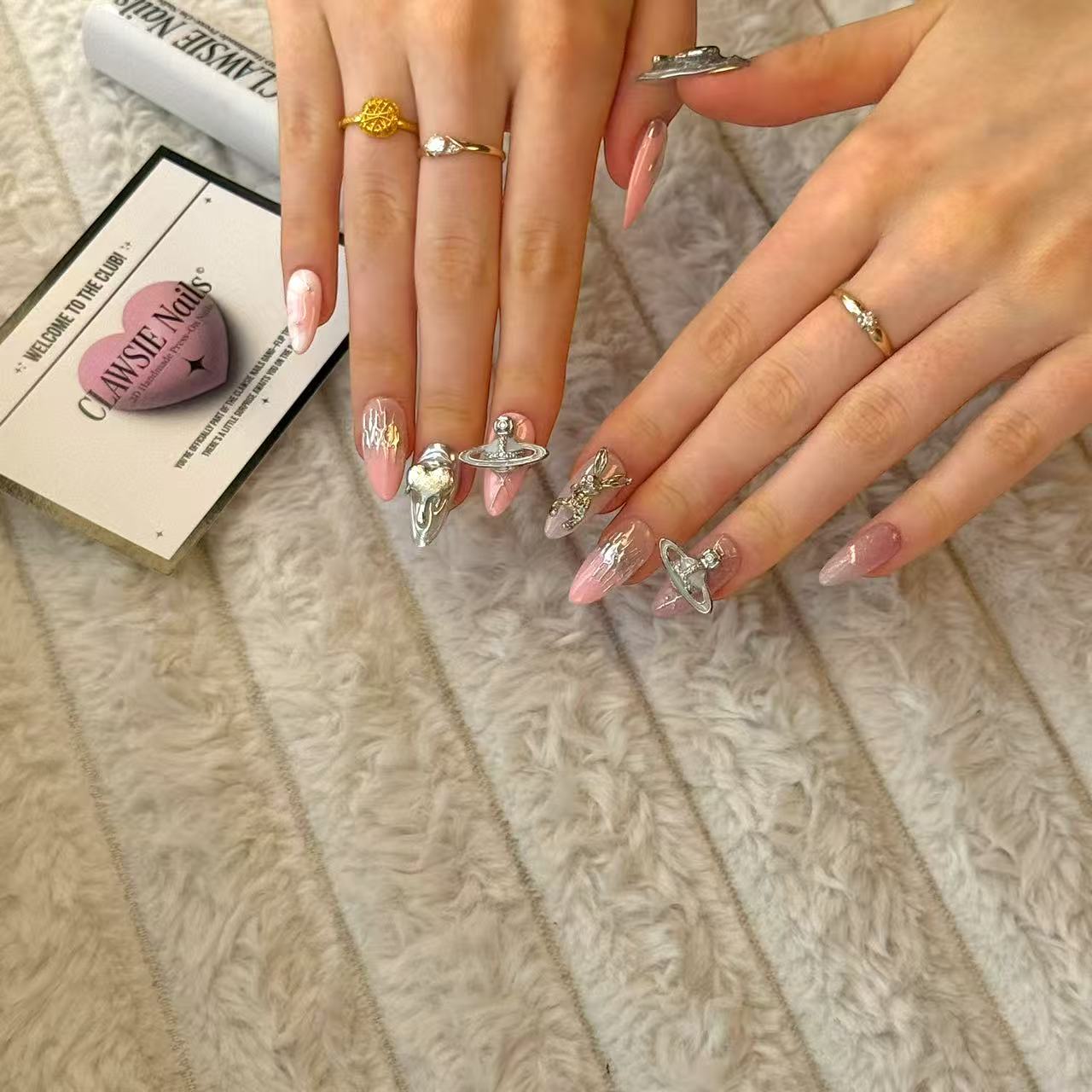 Pinkora | Press - on Nails by CLAWSIE Nails