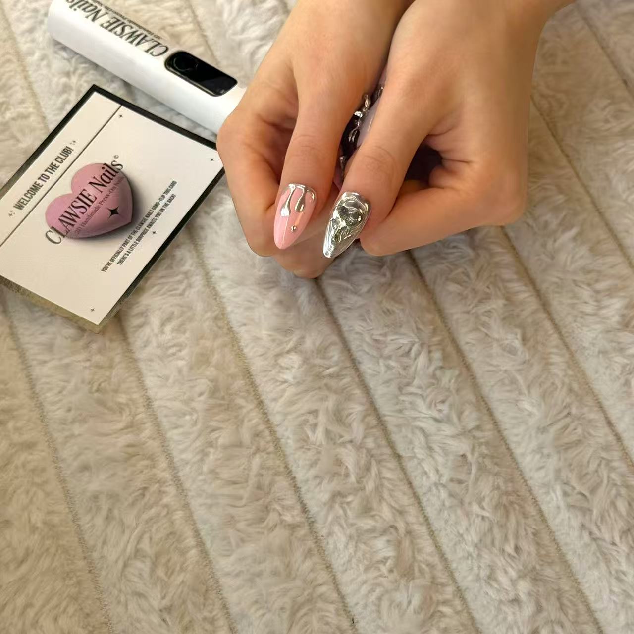 Pinkora | Press - on Nails by CLAWSIE Nails