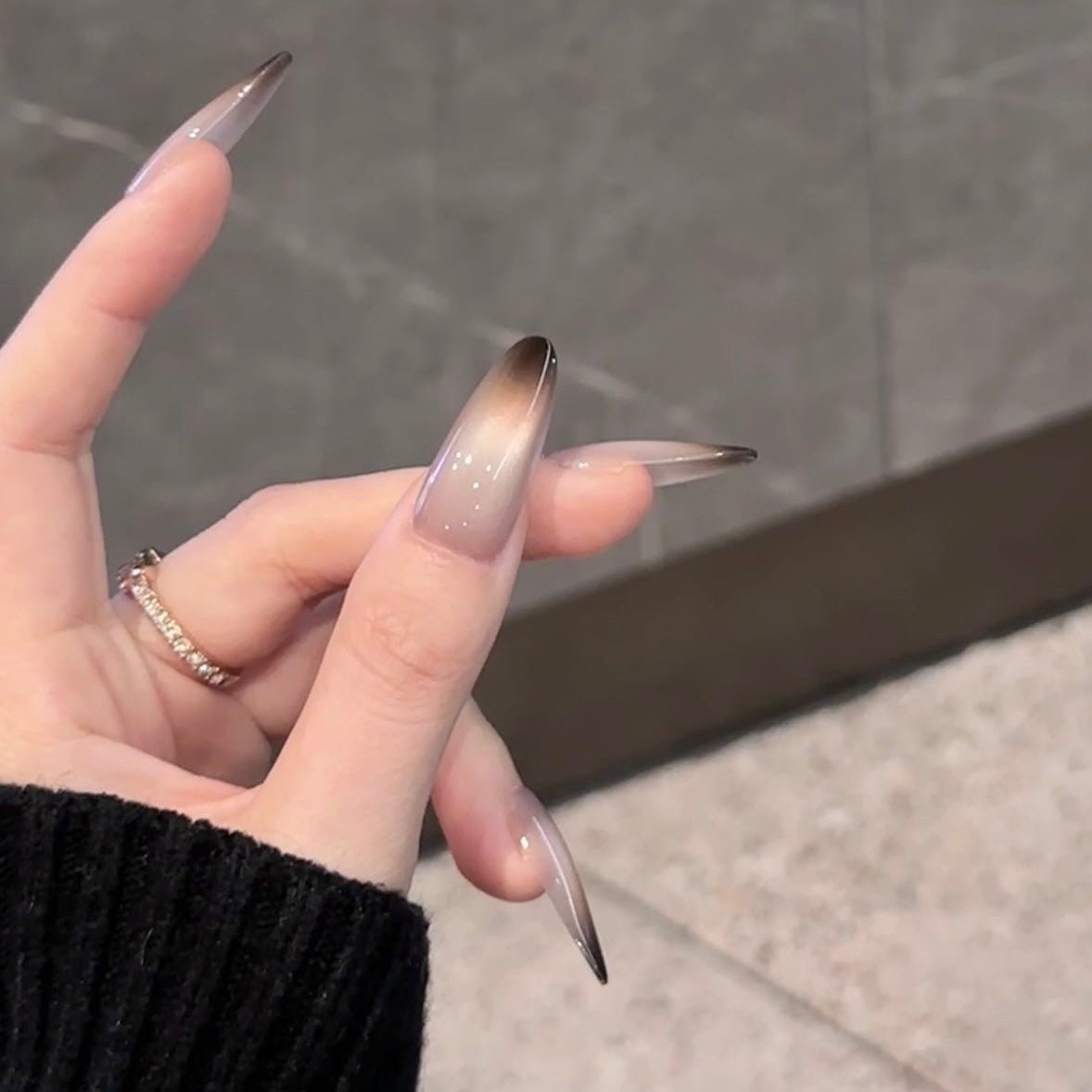 Siamese | 3D Handmade Reusable Press - on Nails | CLAWSIE Nails